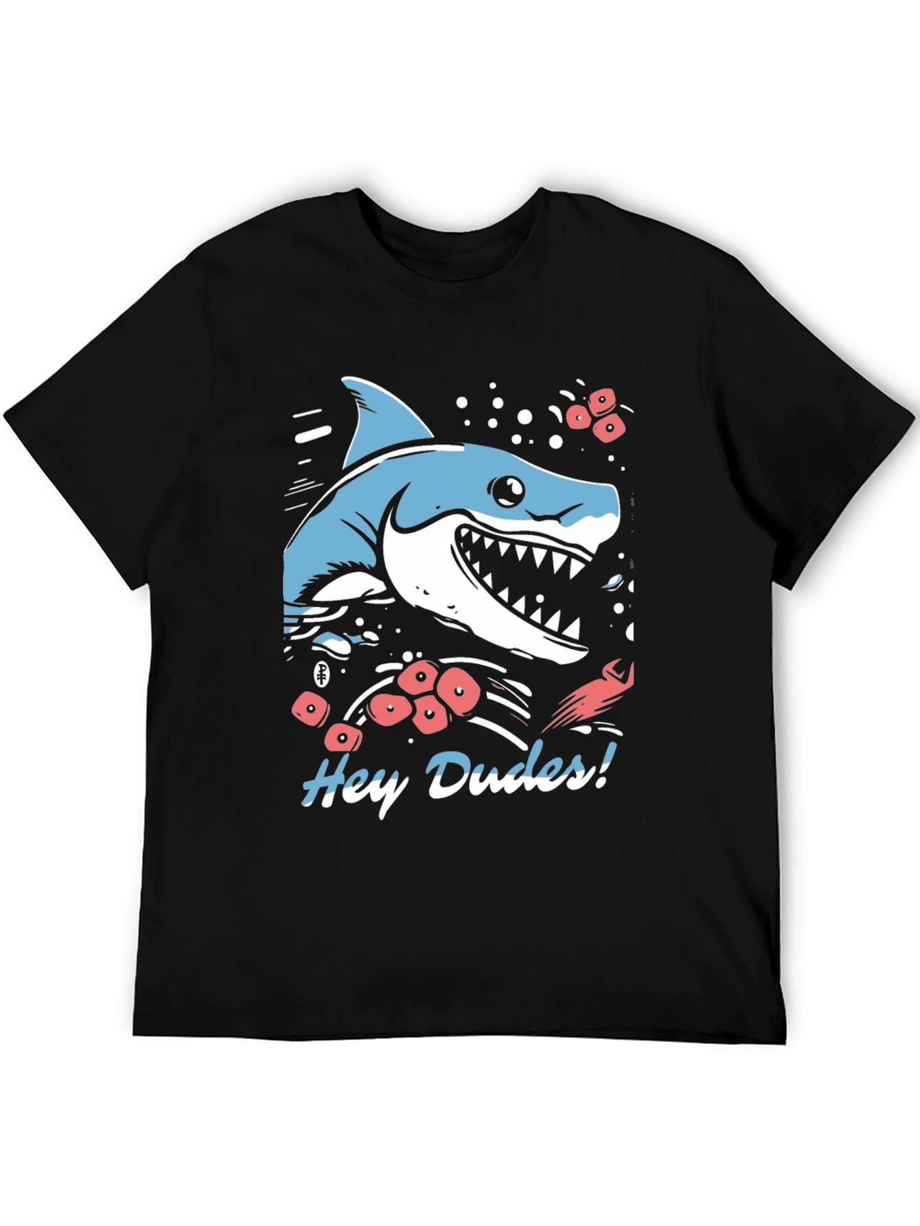 Black Hey Dudes Shark Graphic Tee view 5