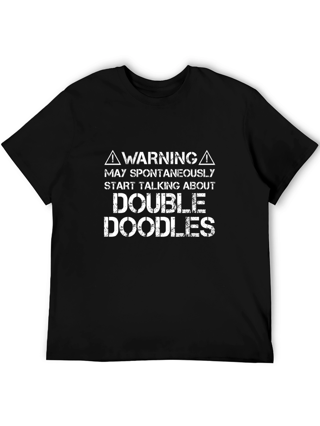 Black Double Doodles Warning Tee view 5