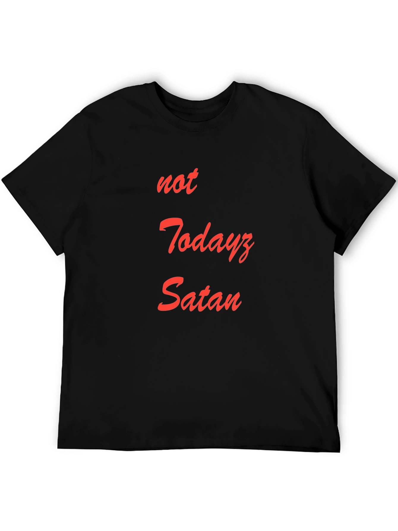 Black Not Todayz Satan Graphic T-Shirt view 5