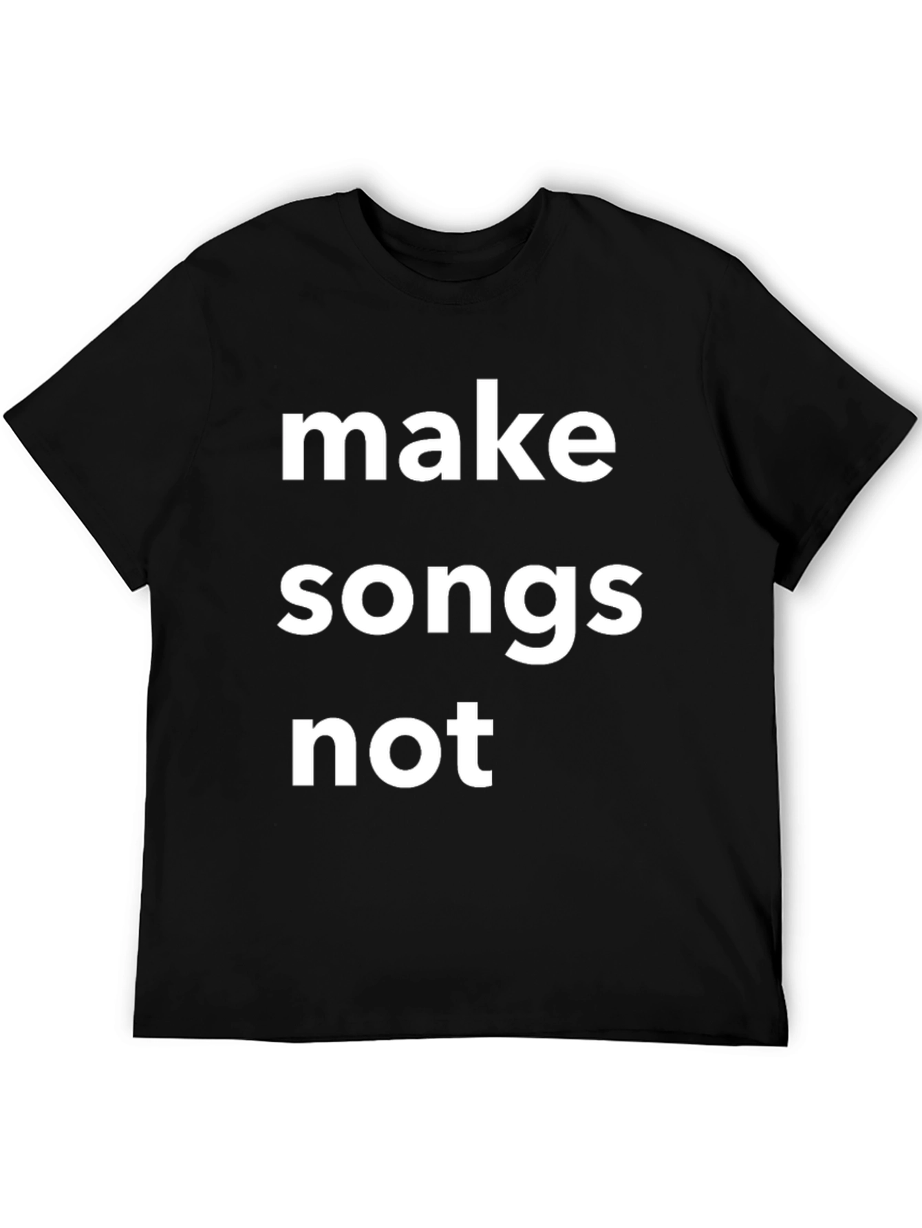 Black Make Songs Not War Graphic T-Shirt view 5