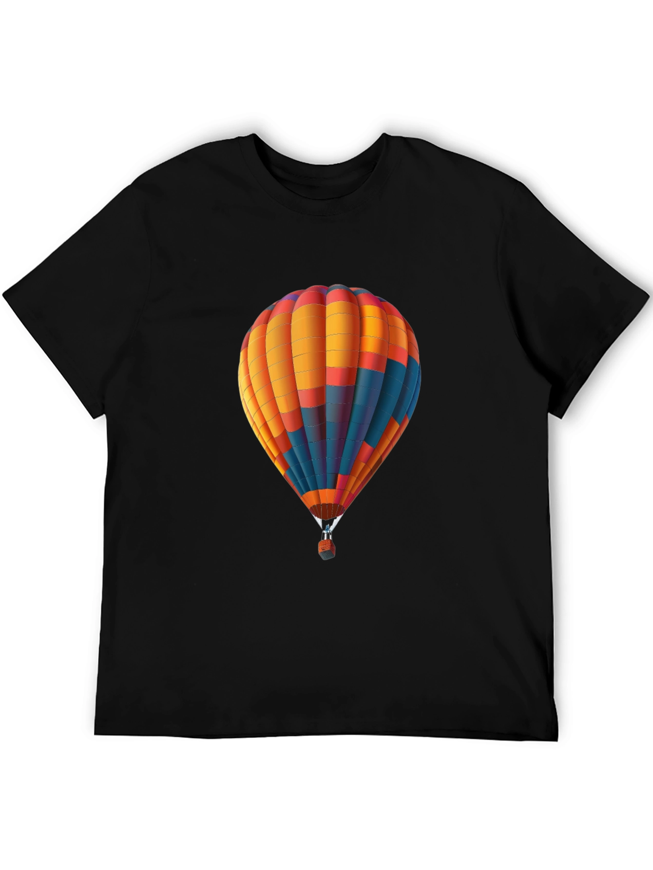 Black Hot Air Balloon Graphic Tee - Stylish & Unique view 5