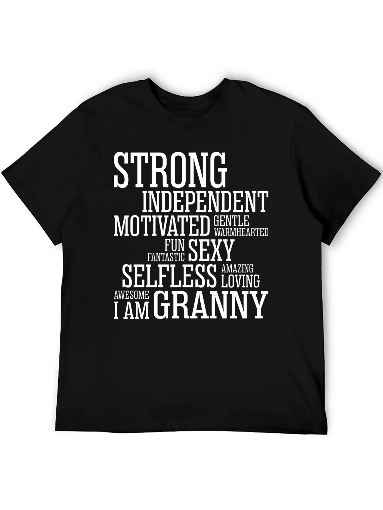 Black Strong Granny T-Shirt - I Am Granny view 5