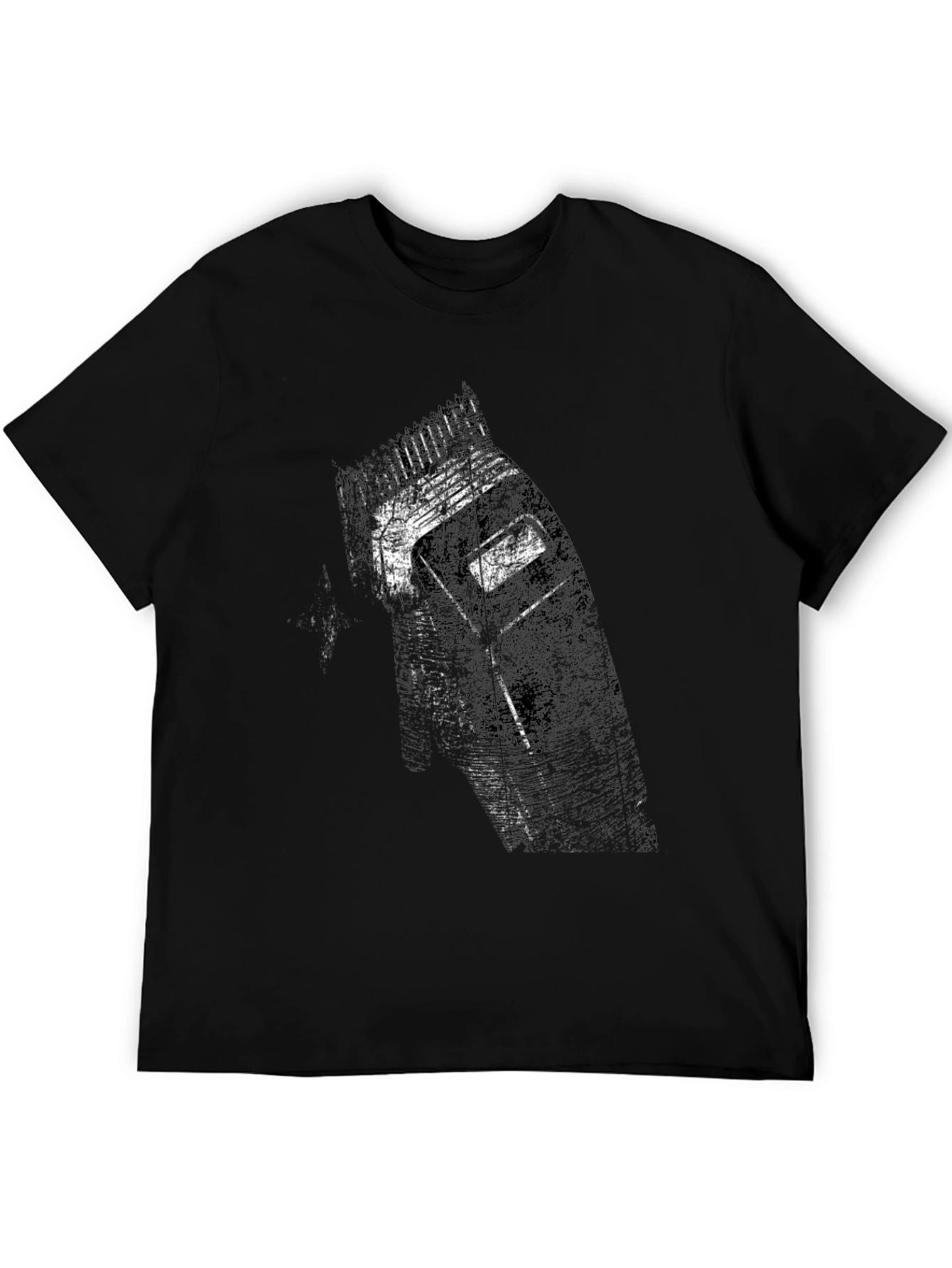 Black Graphic Barber Clipper Black T-Shirt view 5