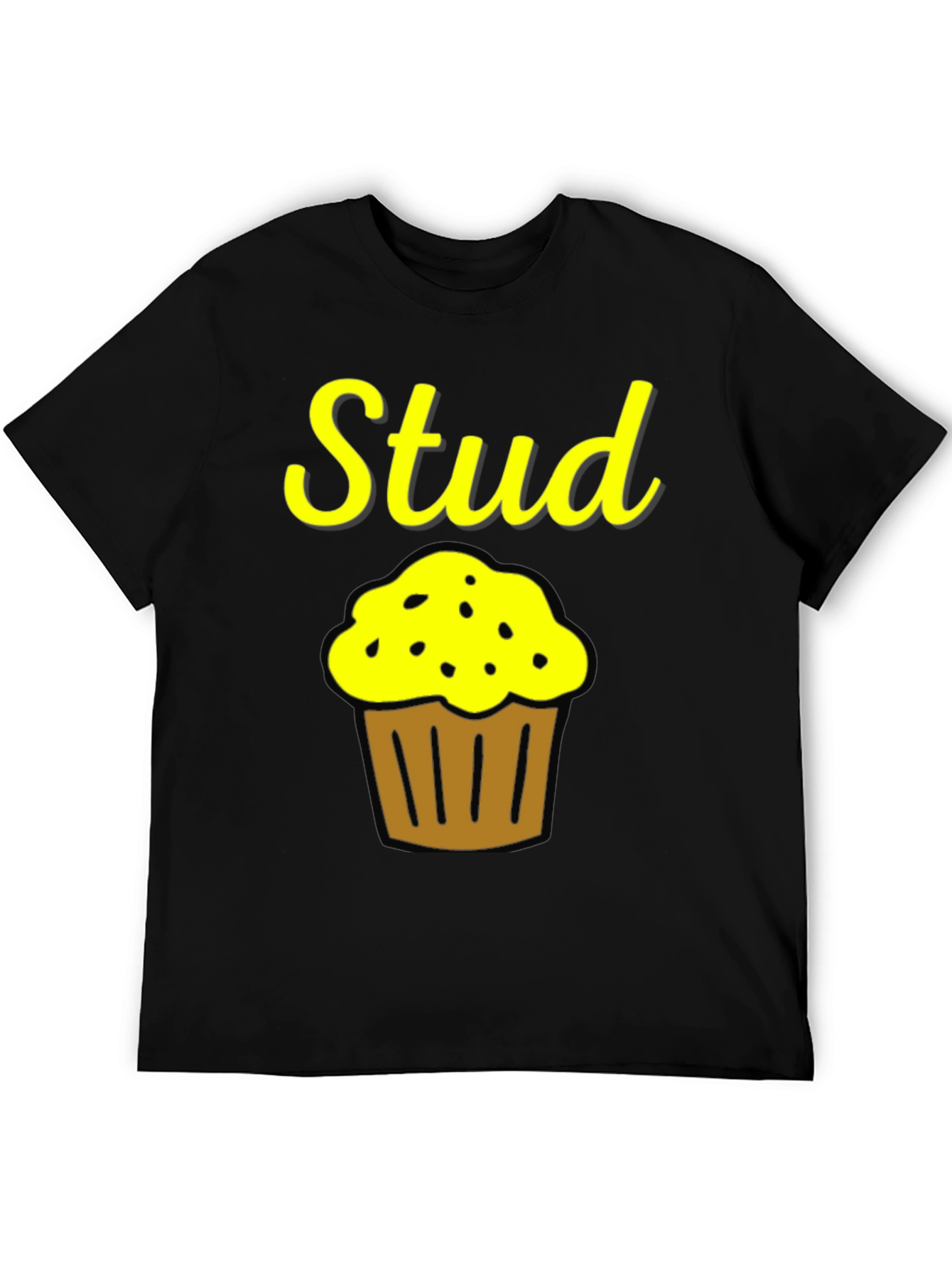 Black Stud Muffin Funny Graphic T-Shirt view 5