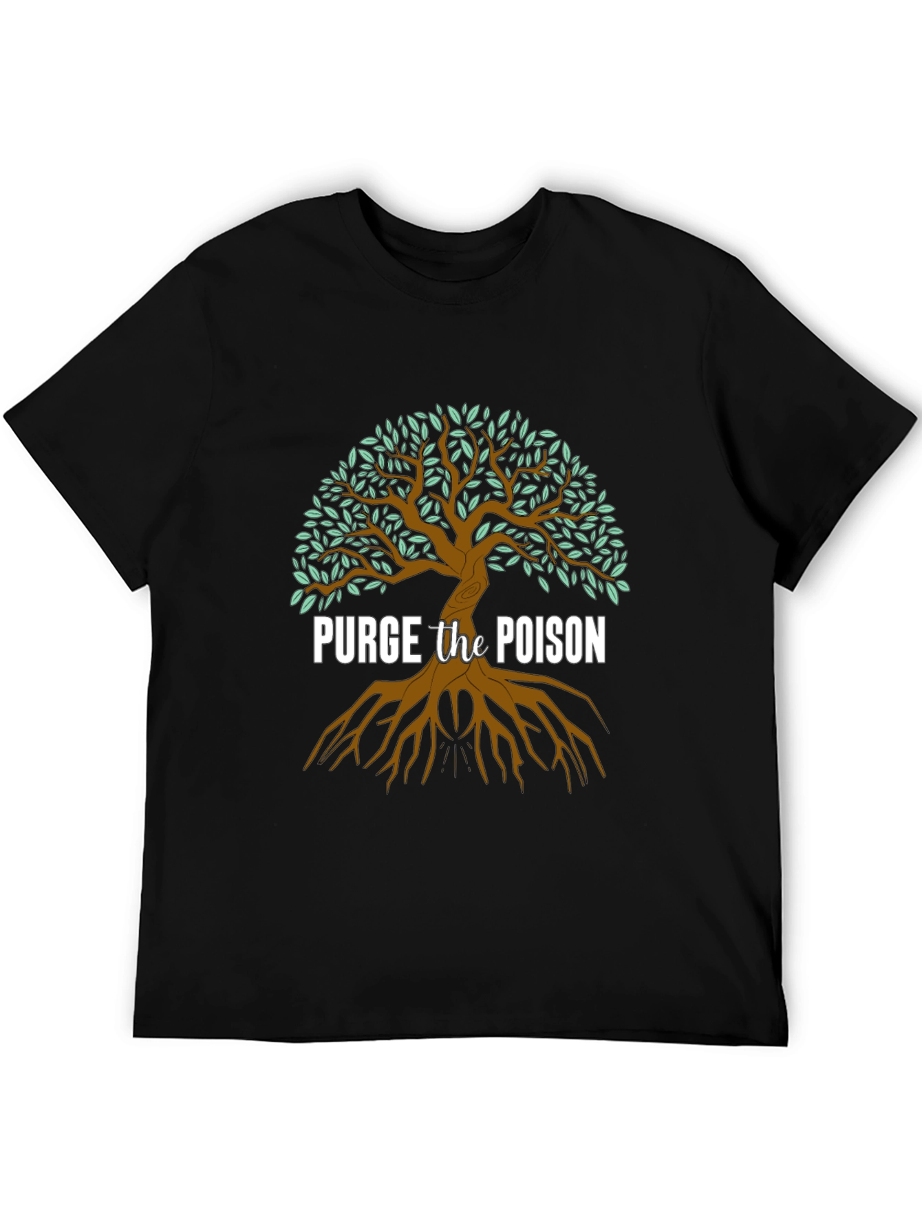 Black Purge the Poison Graphic Tree T-Shirt view 5