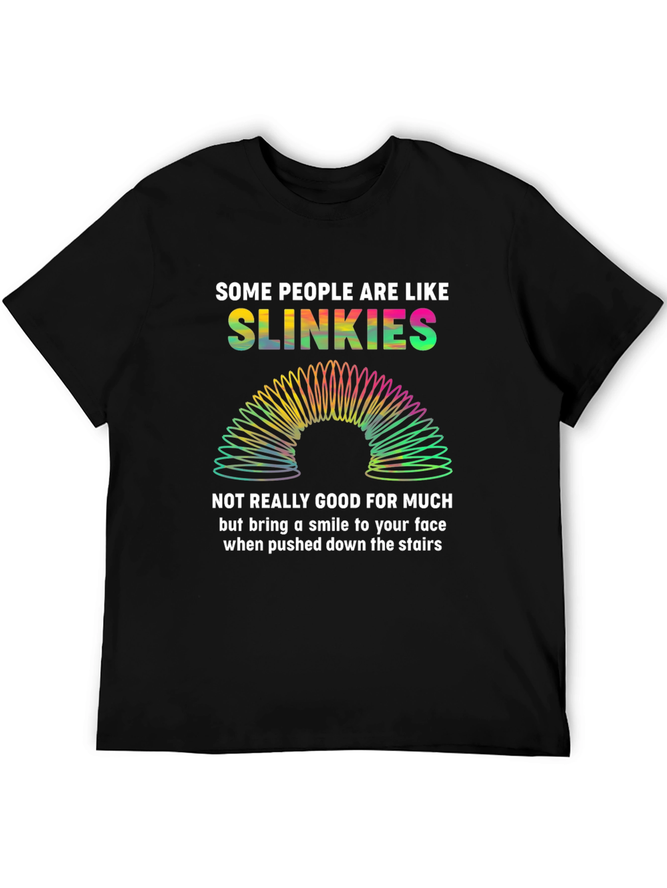 Black Slinkies Graphic Tee - Funny Novelty T-Shirt view 5