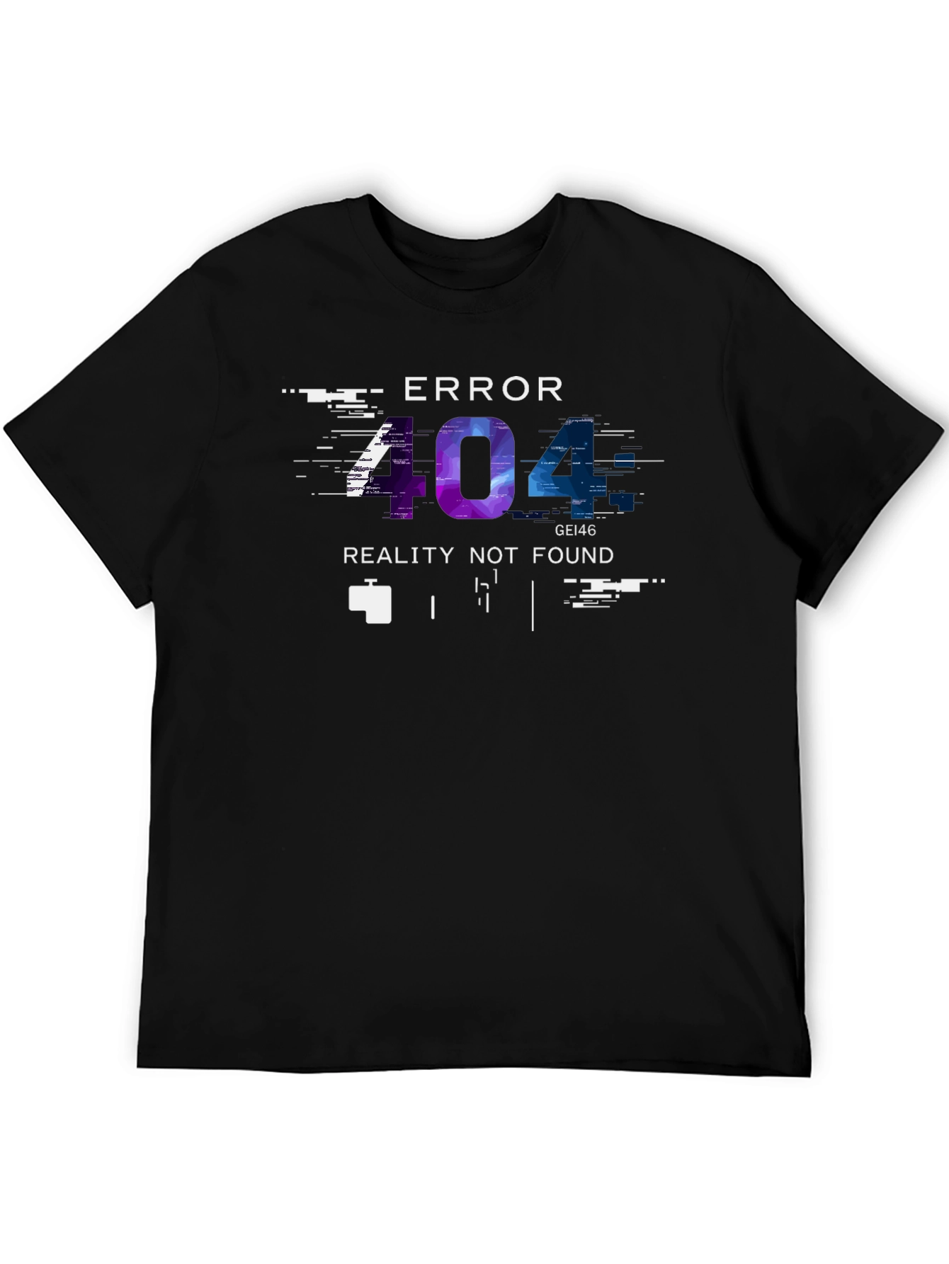 Error 404 Reality Not Found Graphic Tee - Black - 5