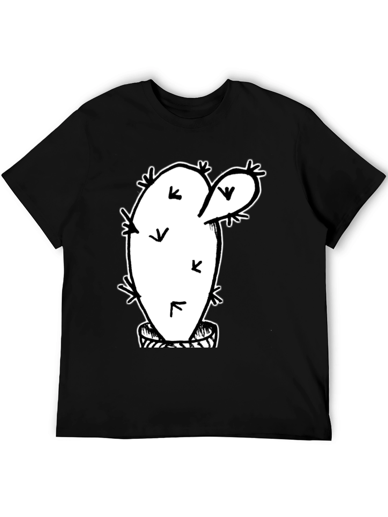 Black Cactus Graphic T-Shirt - Trendy Black Tee view 5