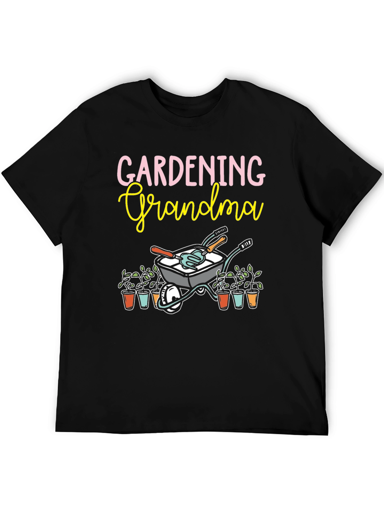 Black Gardening Grandma T-Shirt view 5