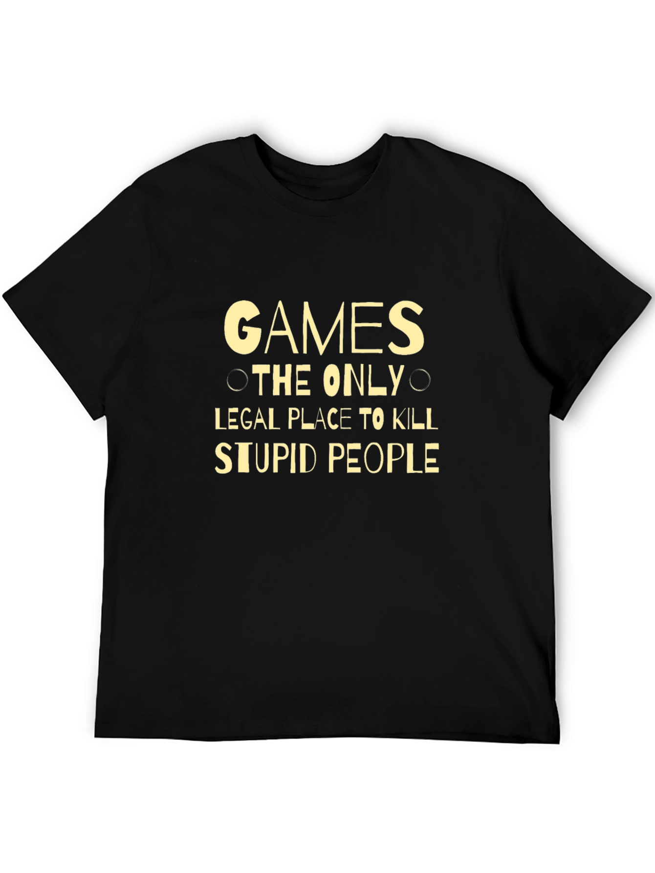 Black Funny Gamer T-Shirt - Legal Kill Stupid People view 5