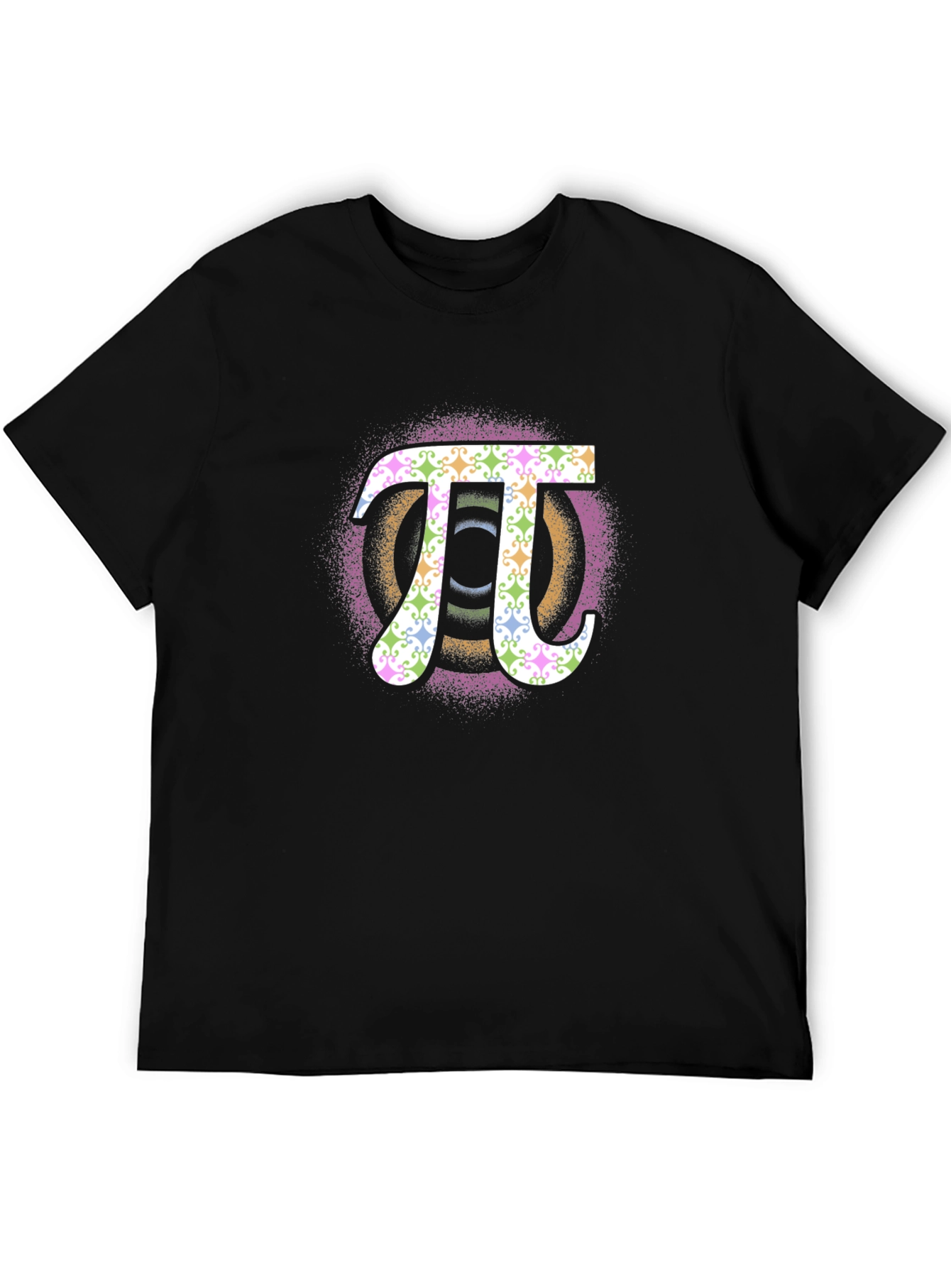 Black Math Pi Symbol T-Shirt - Black view 5