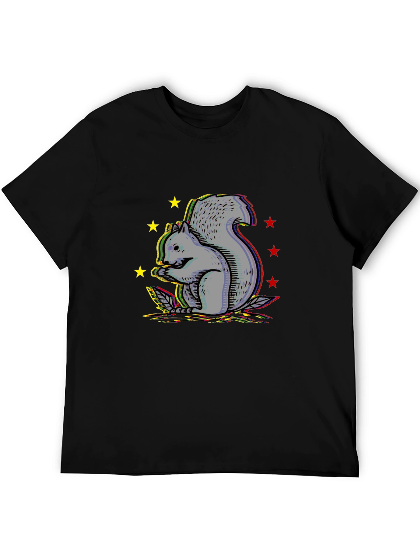Black Squirrel Graphic Tee - Unisex Cotton Blend Shirt view 5