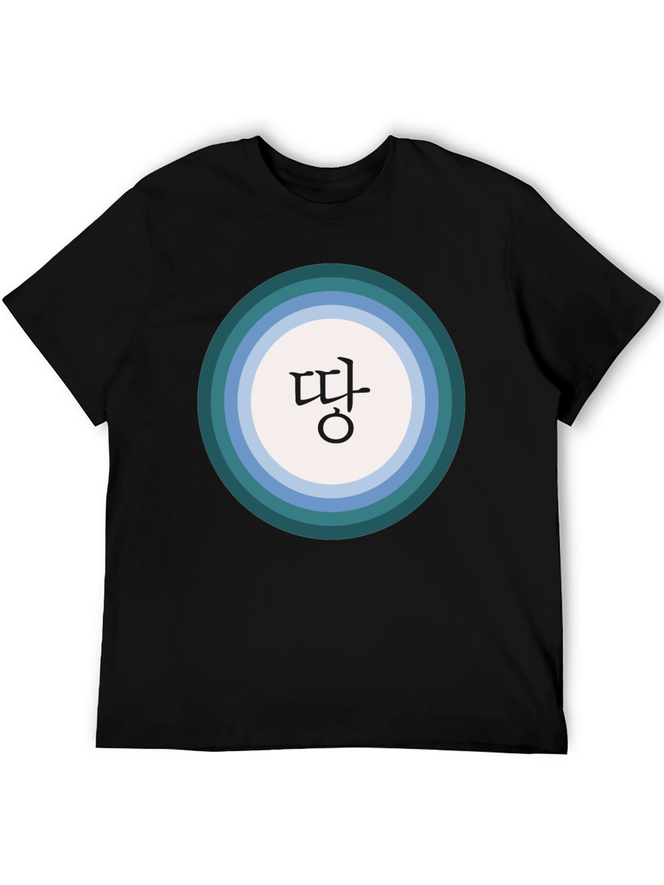 Black Korean Letter Graphic T-Shirt view 5