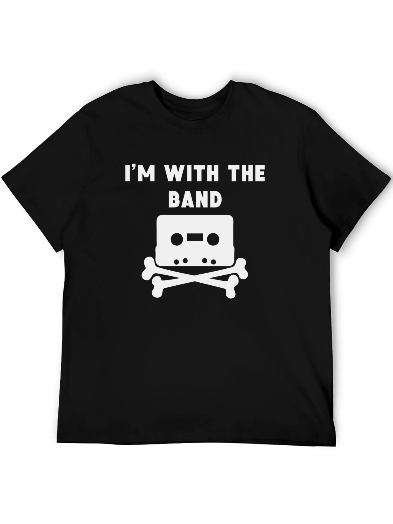 Black I'm with the Band Cassette Tape T-Shirt view 5