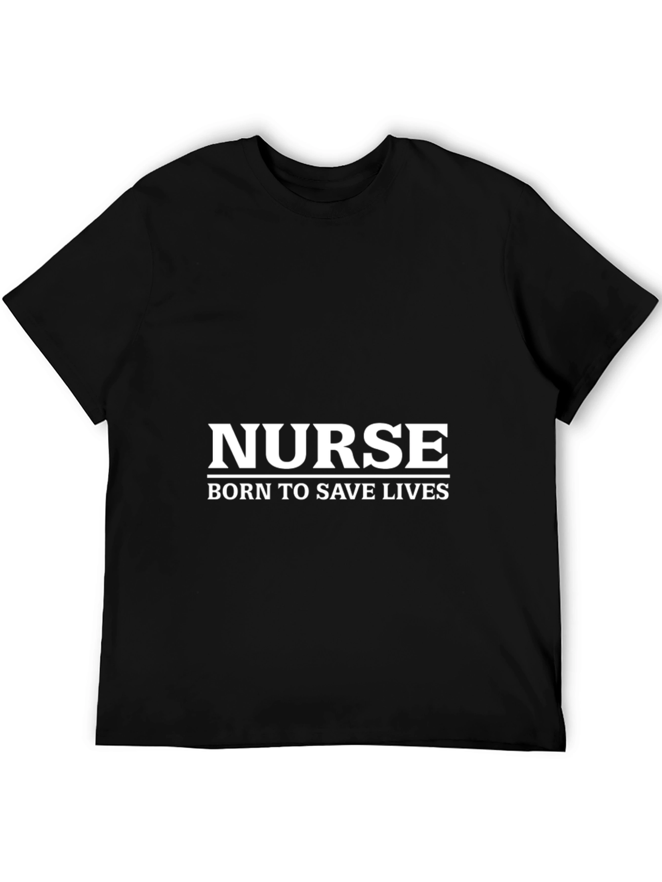 Black Nurse Born to Save Lives T-Shirt - Black view 5