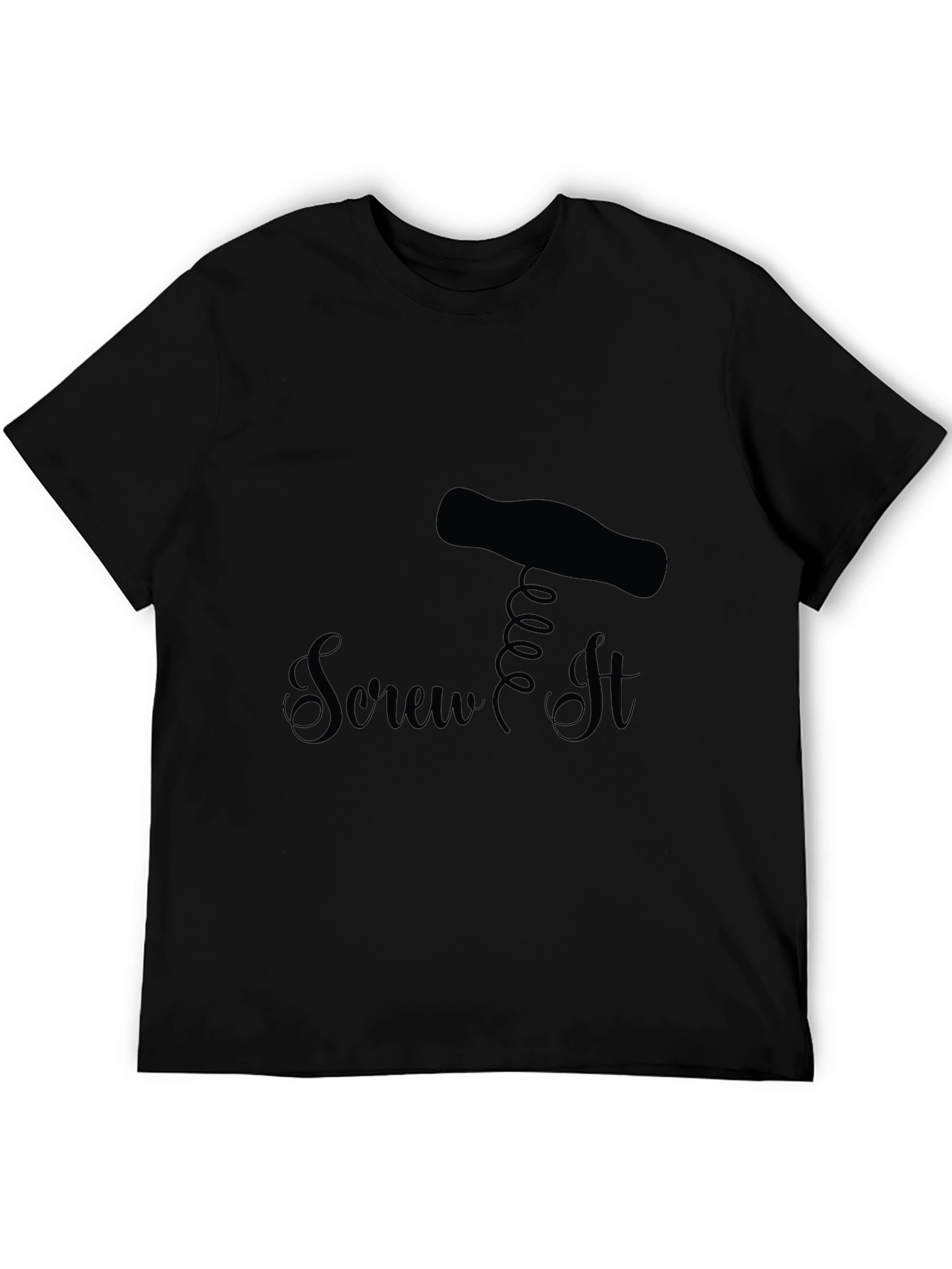 Black Screw It - Funny Black T-Shirt Novelty view 5