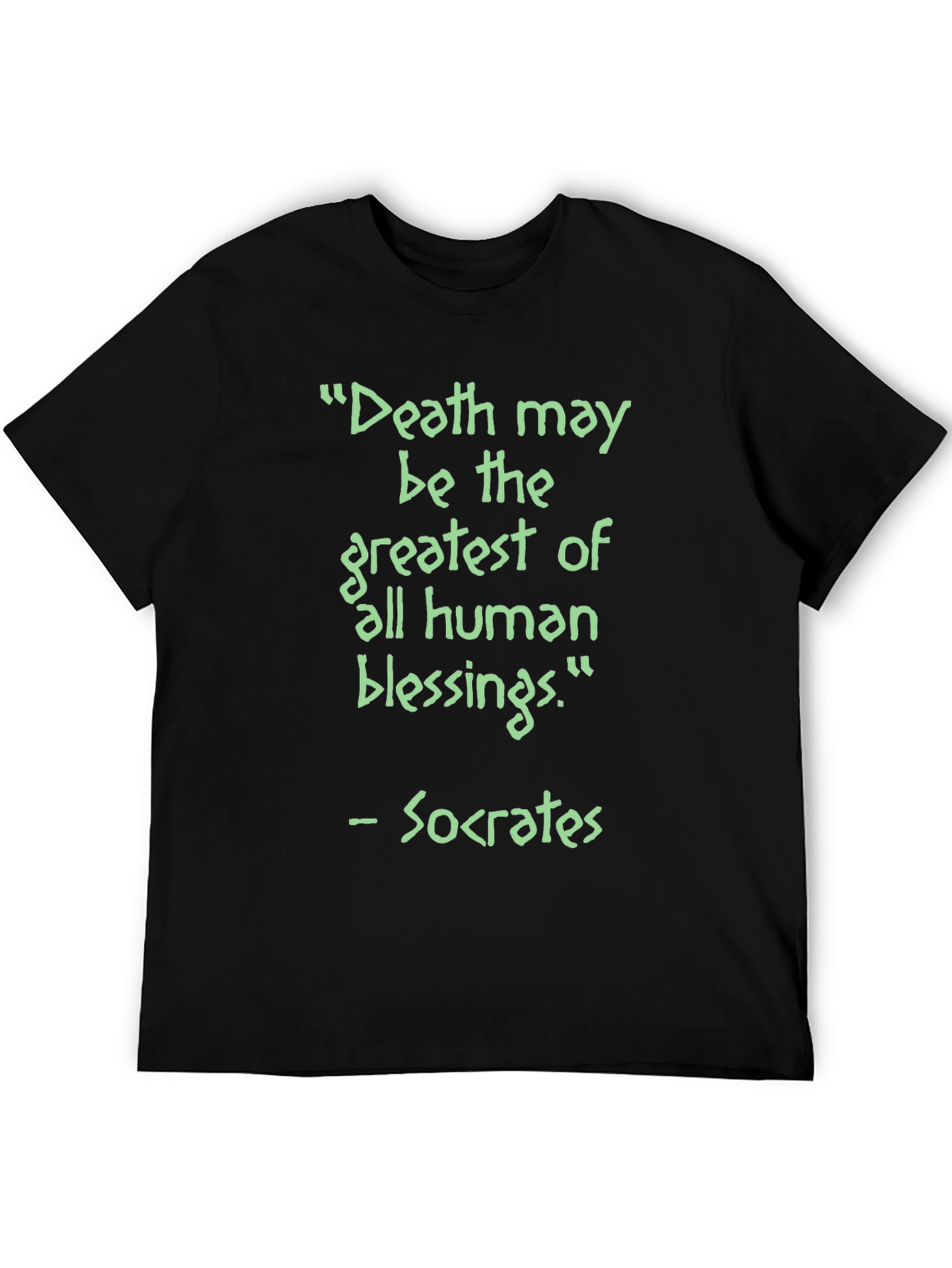 Black Socrates Quote Graphic T-Shirt view 5