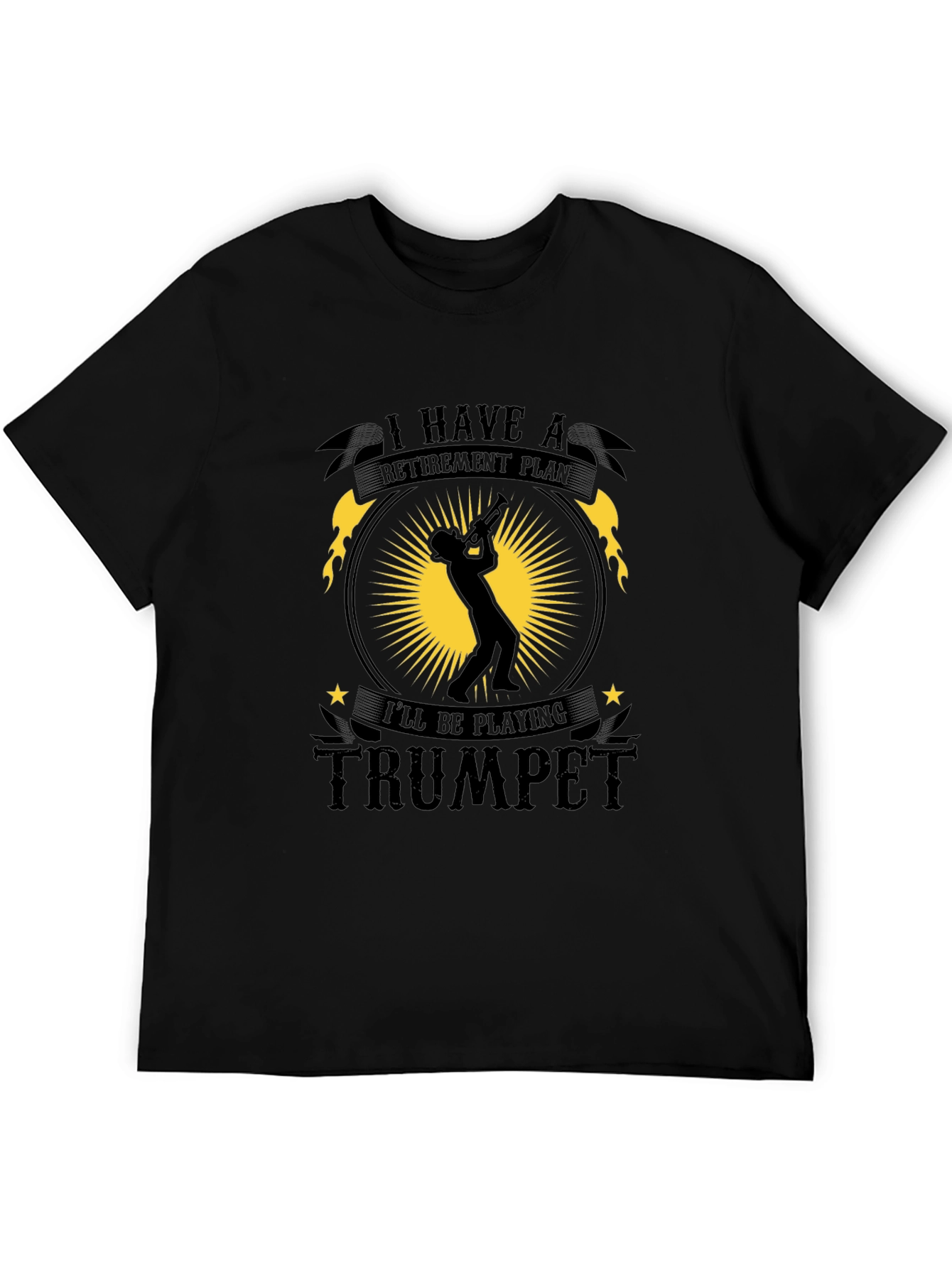 Black Trumpet Retirement Plan T-Shirt view 5