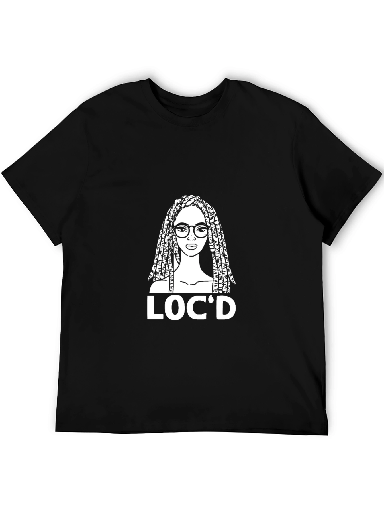Black Loc'd T-Shirt - Black Graphic Tee view 5