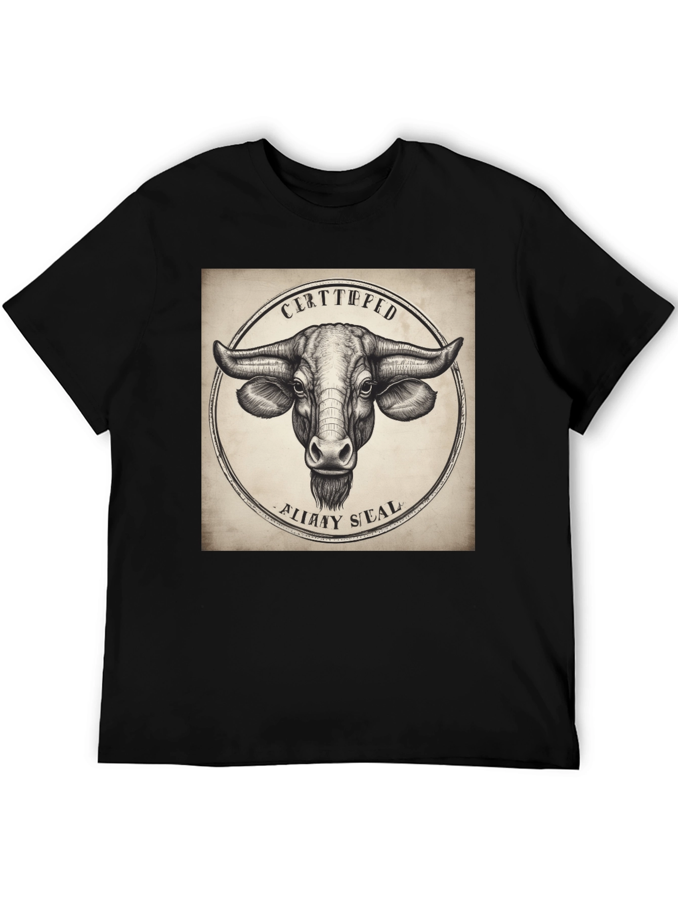 Black Certified Quality Seal Graphic Tee view 5