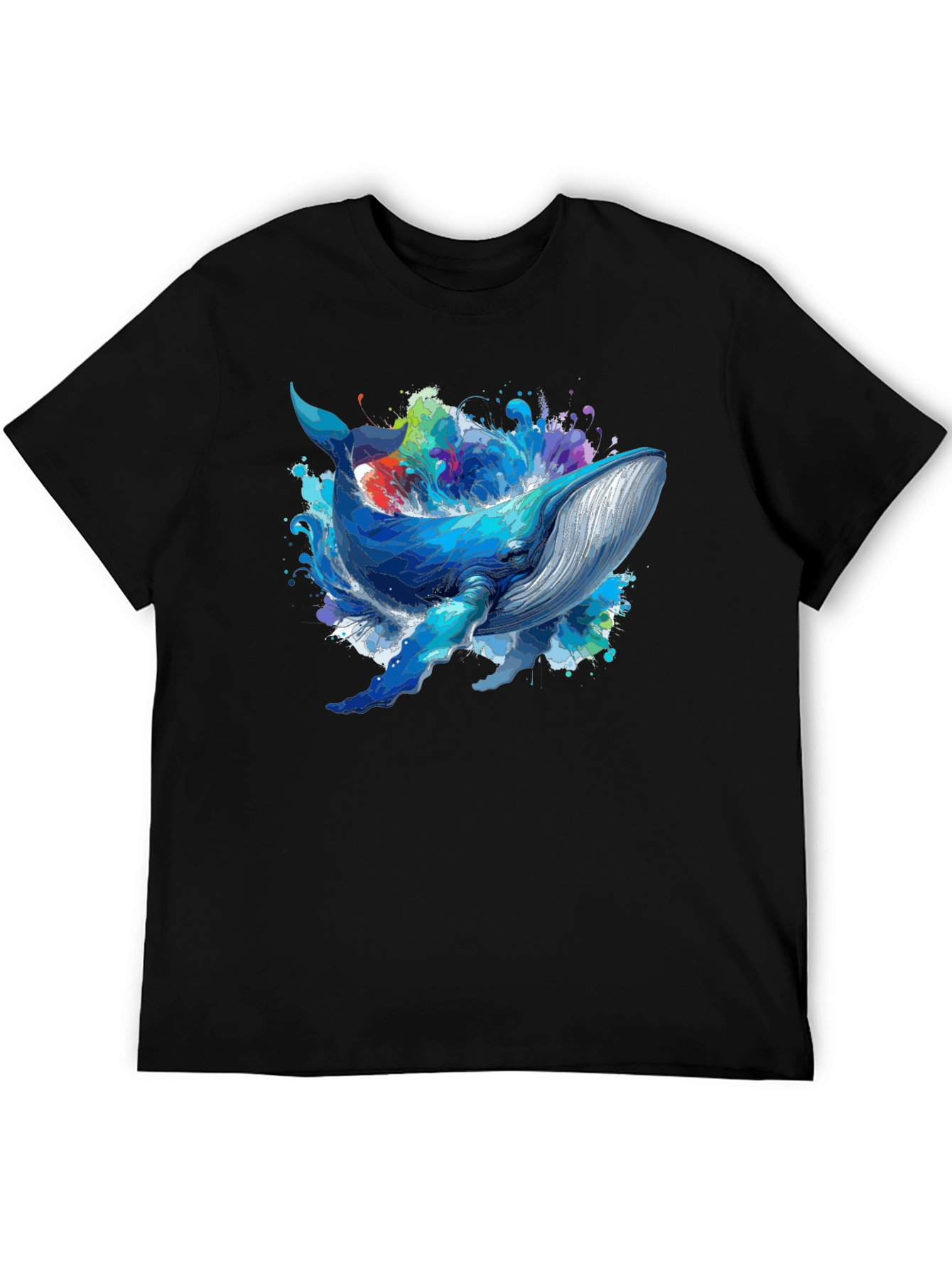 Whale Graphic Tee - Black Unisex T-Shirt - 5