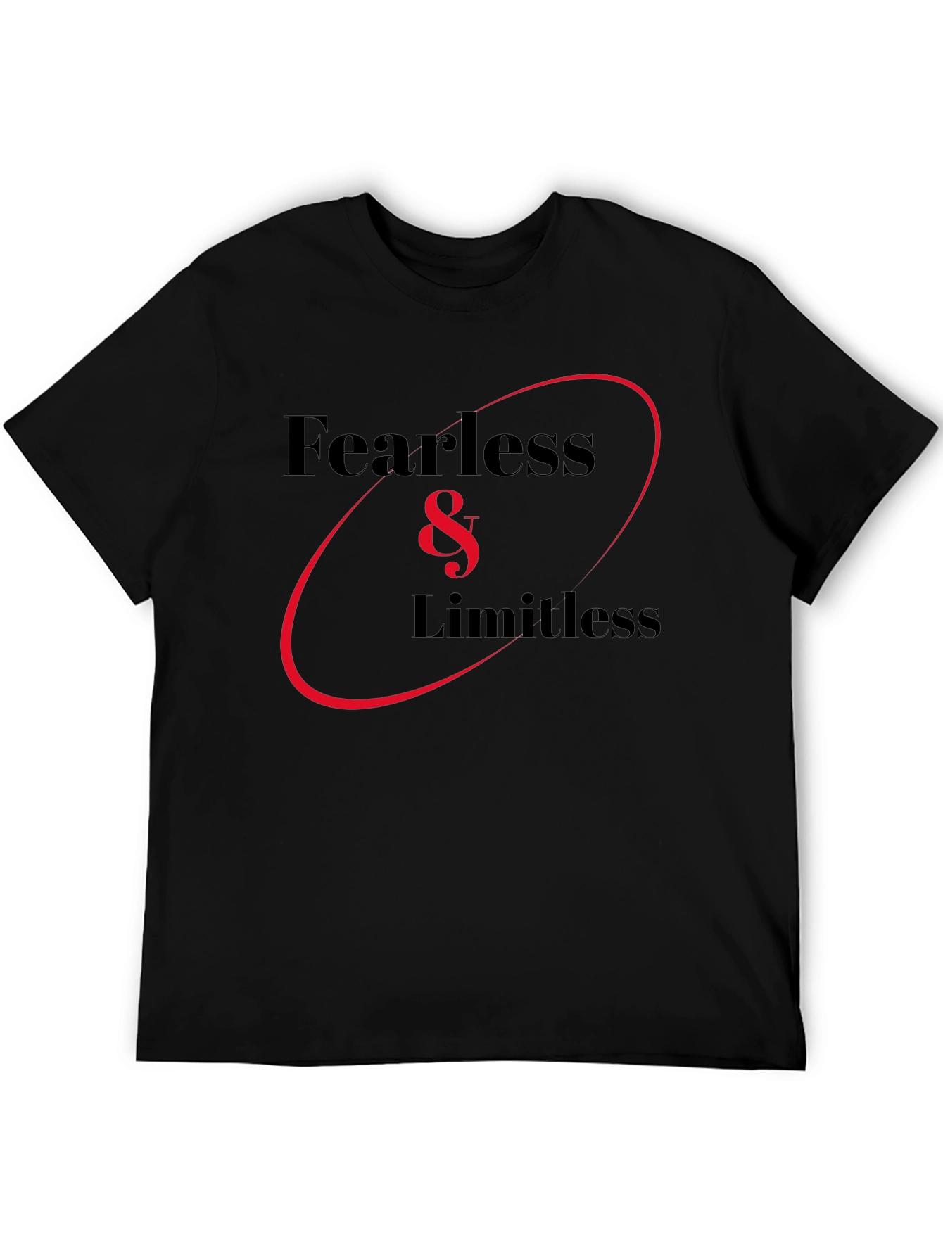 Black Fearless & Limitless Graphic Tee - Bold Style view 5
