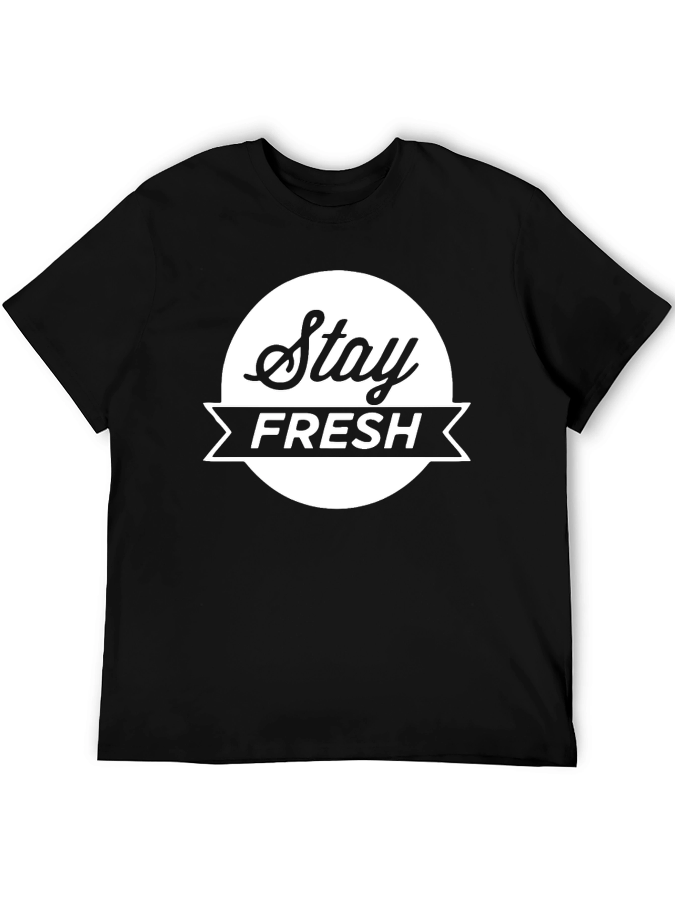Black Stay Fresh Graphic Print Black T-Shirt view 5