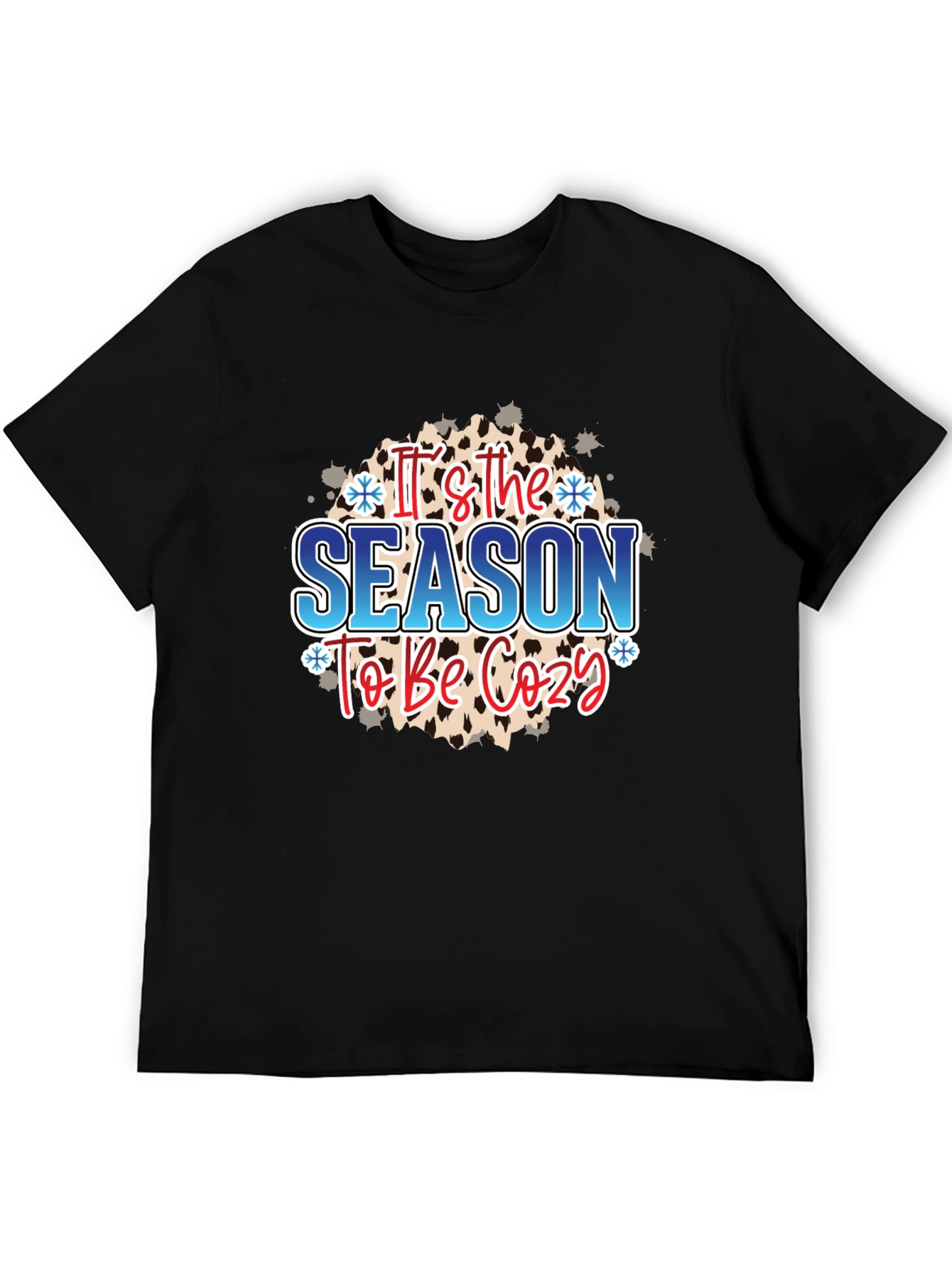 Black It's the Season to Be Cozy T-Shirt view 5