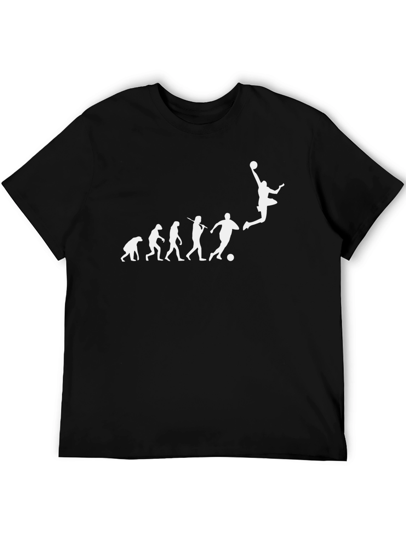 Black Evolution of Sports T-Shirt - Funny Athlete Tee view 5