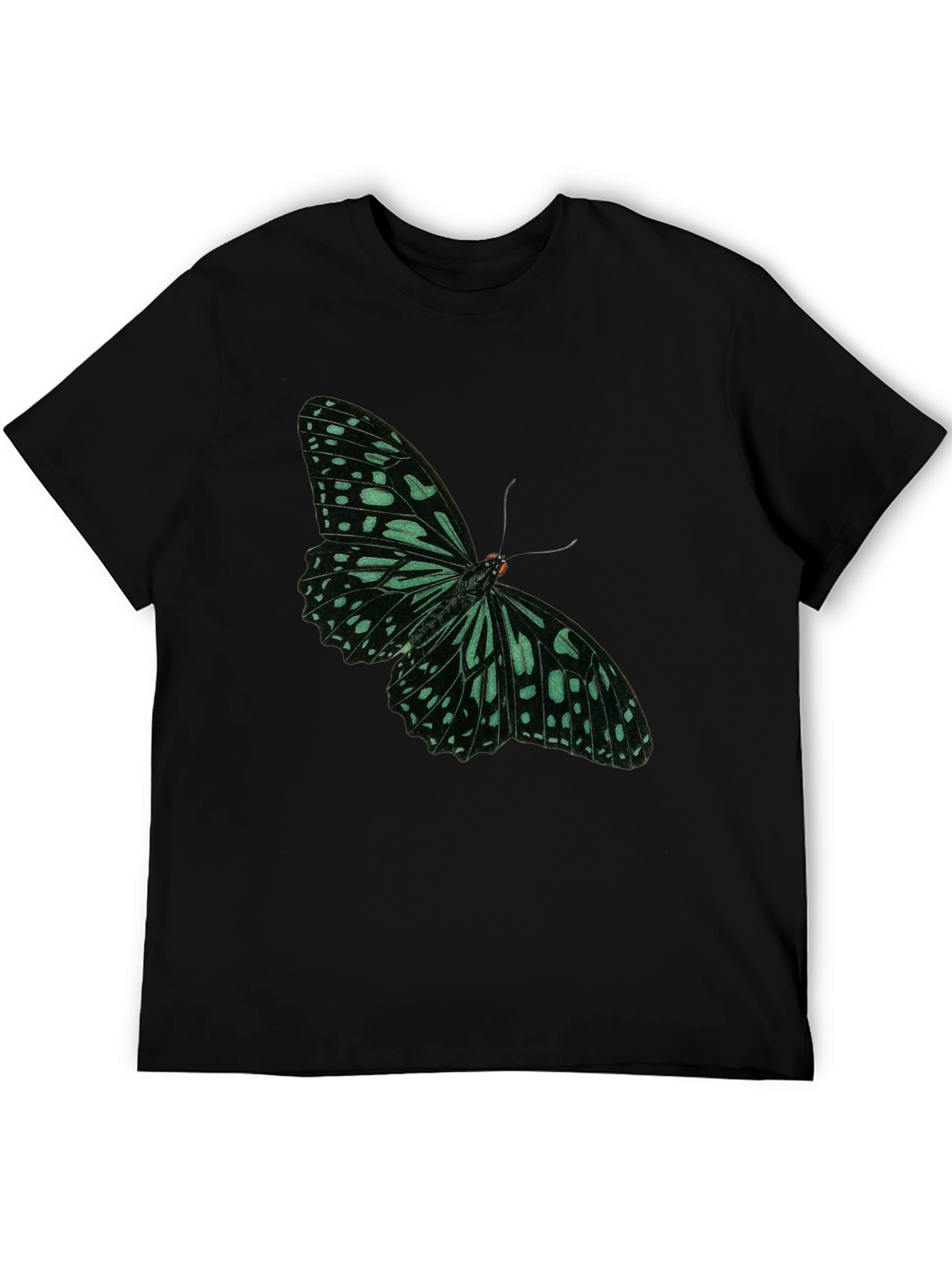 Black Butterfly Graphic Tee - Black Cotton Blend view 5
