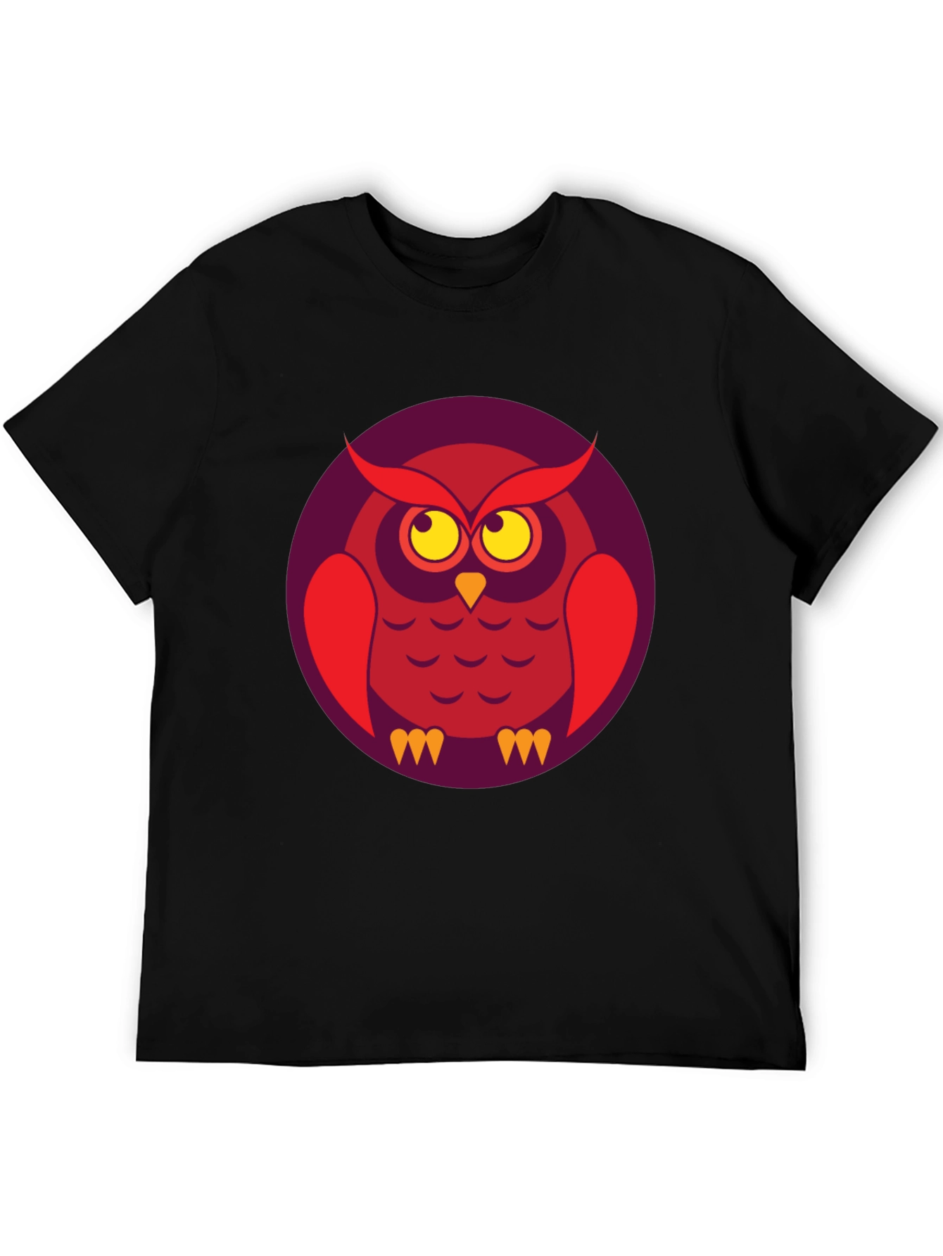 Black Cool Owl Graphic T-Shirt - Unique Design view 5