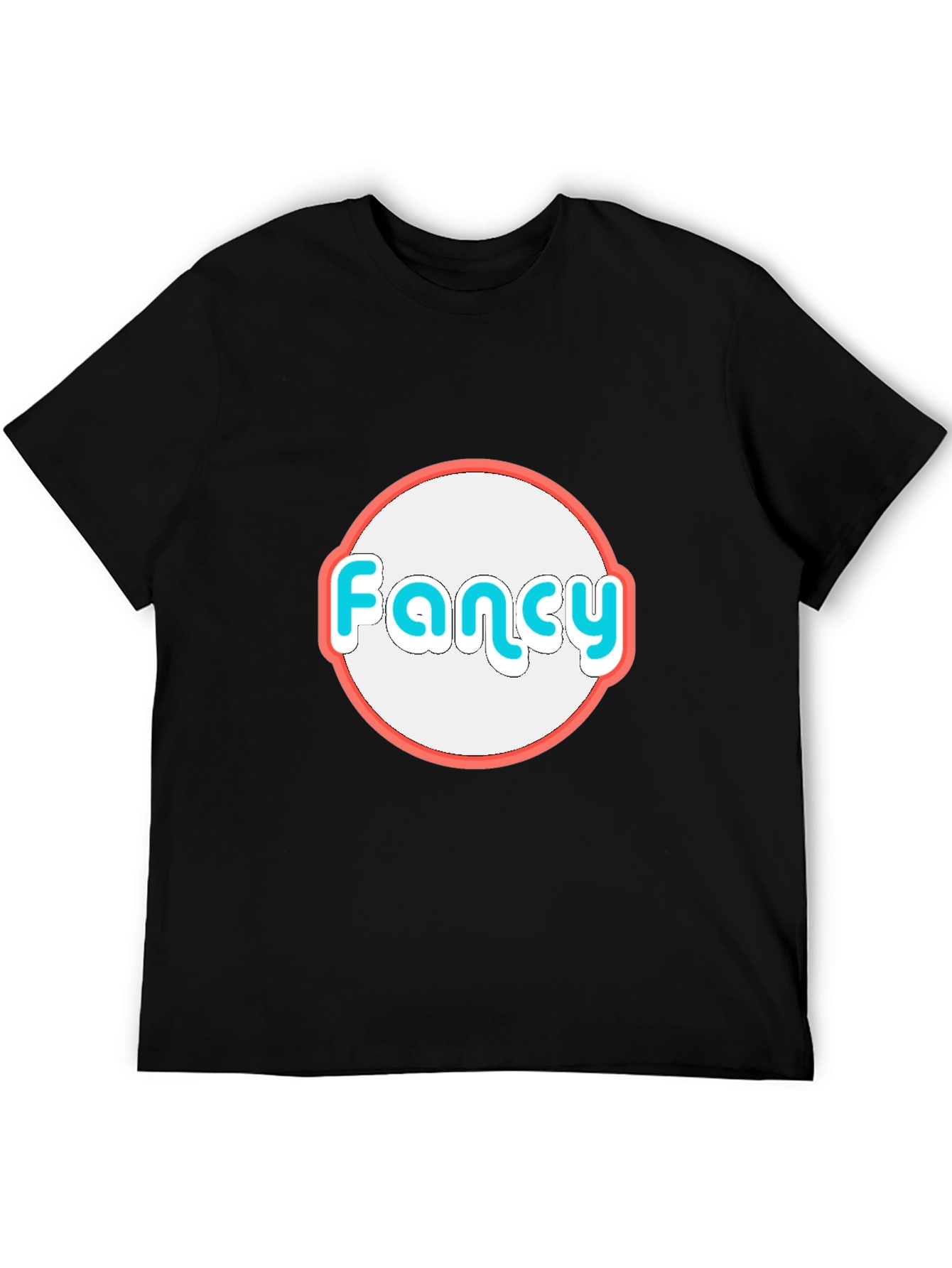 Black Fancy Graphic Tee - Black Cotton Blend view 5