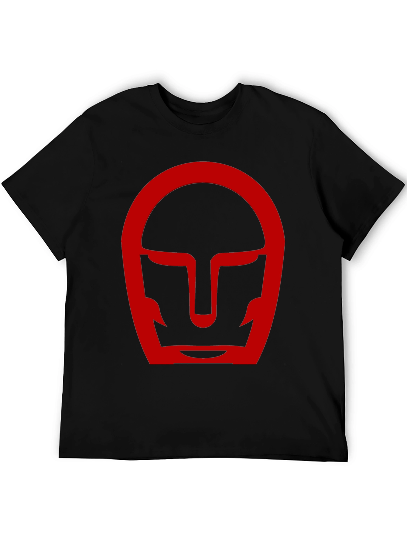 Black Red Helmet Graphic Black T-Shirt view 5