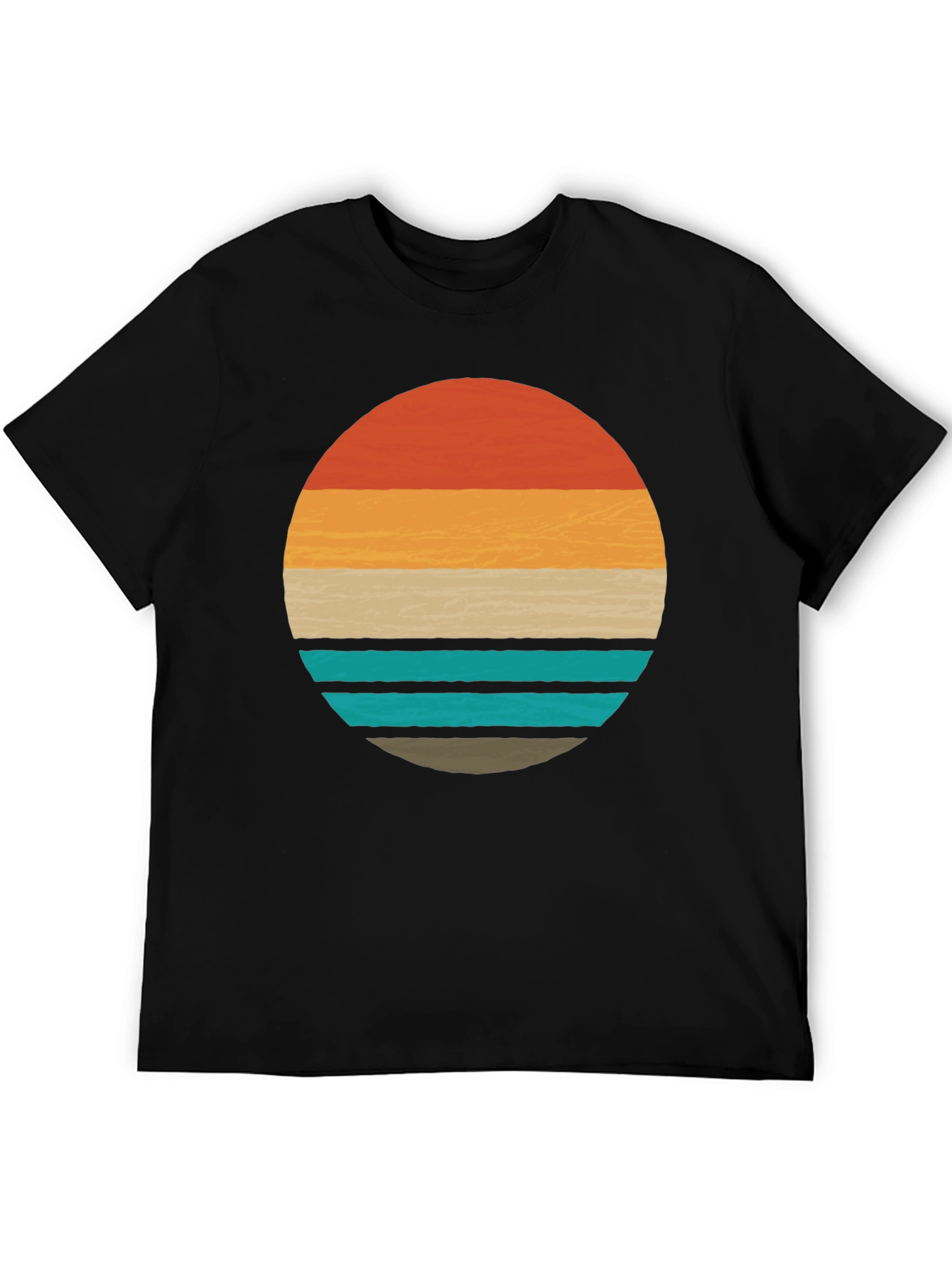 Black Retro Sunset Graphic Tee - Stylish Comfort Fit view 5