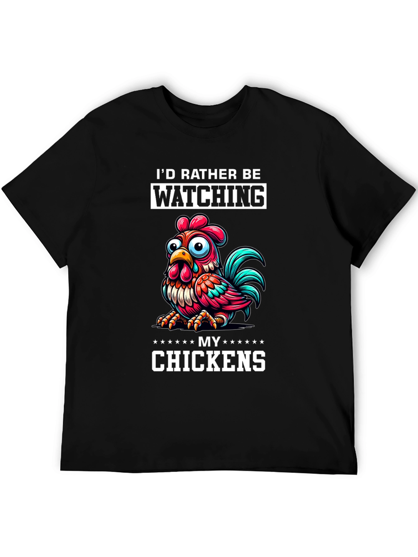 Black Funny Chicken Lover T-Shirt view 5