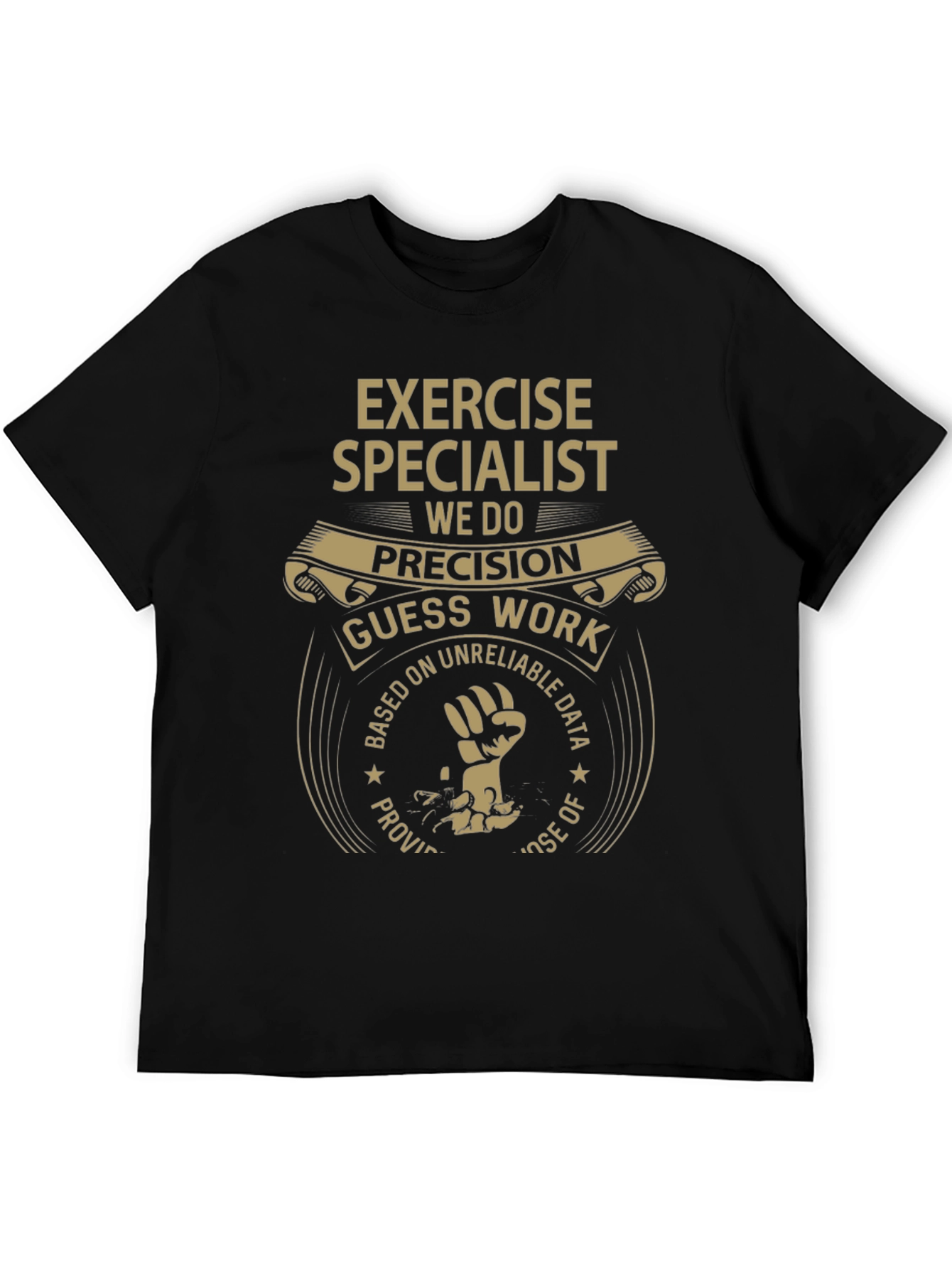 Black Exercise Specialist Graphic Tee - Precision & Dedication view 5