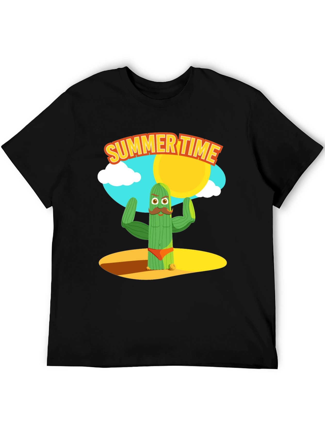 Black Summer Cactus Graphic Tee view 5