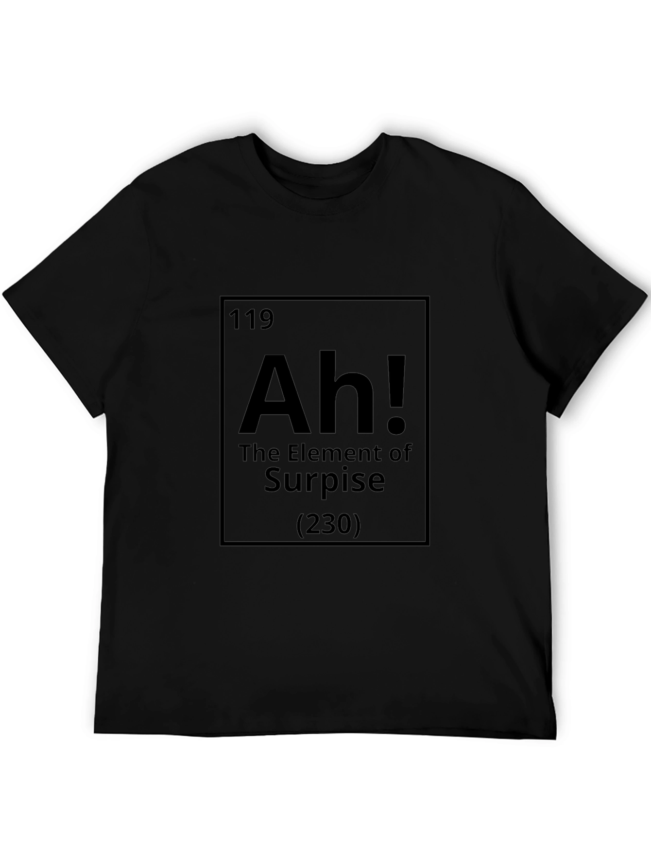 Black Funny Science 'Ah!' Element T-Shirt view 5