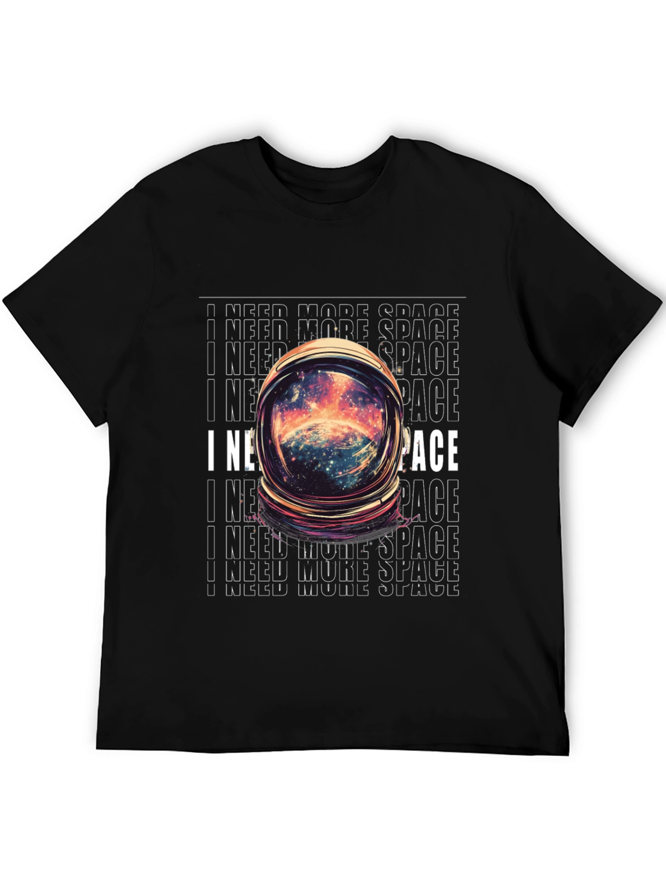 I Need More Space Graphic T-Shirt - Astronaut Helmet Design - 5