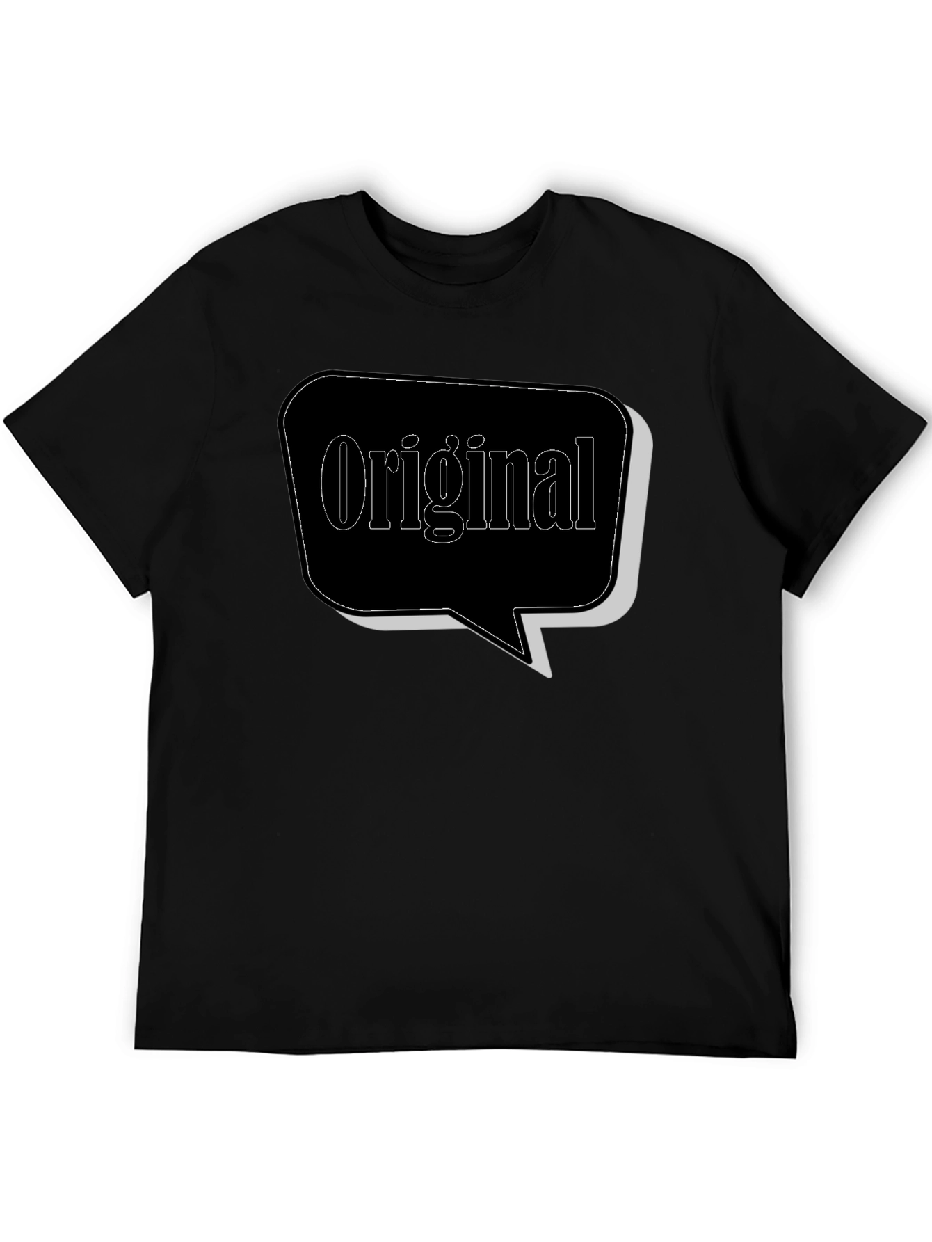 Black Original Graphic Tee - Black Cotton Blend view 5
