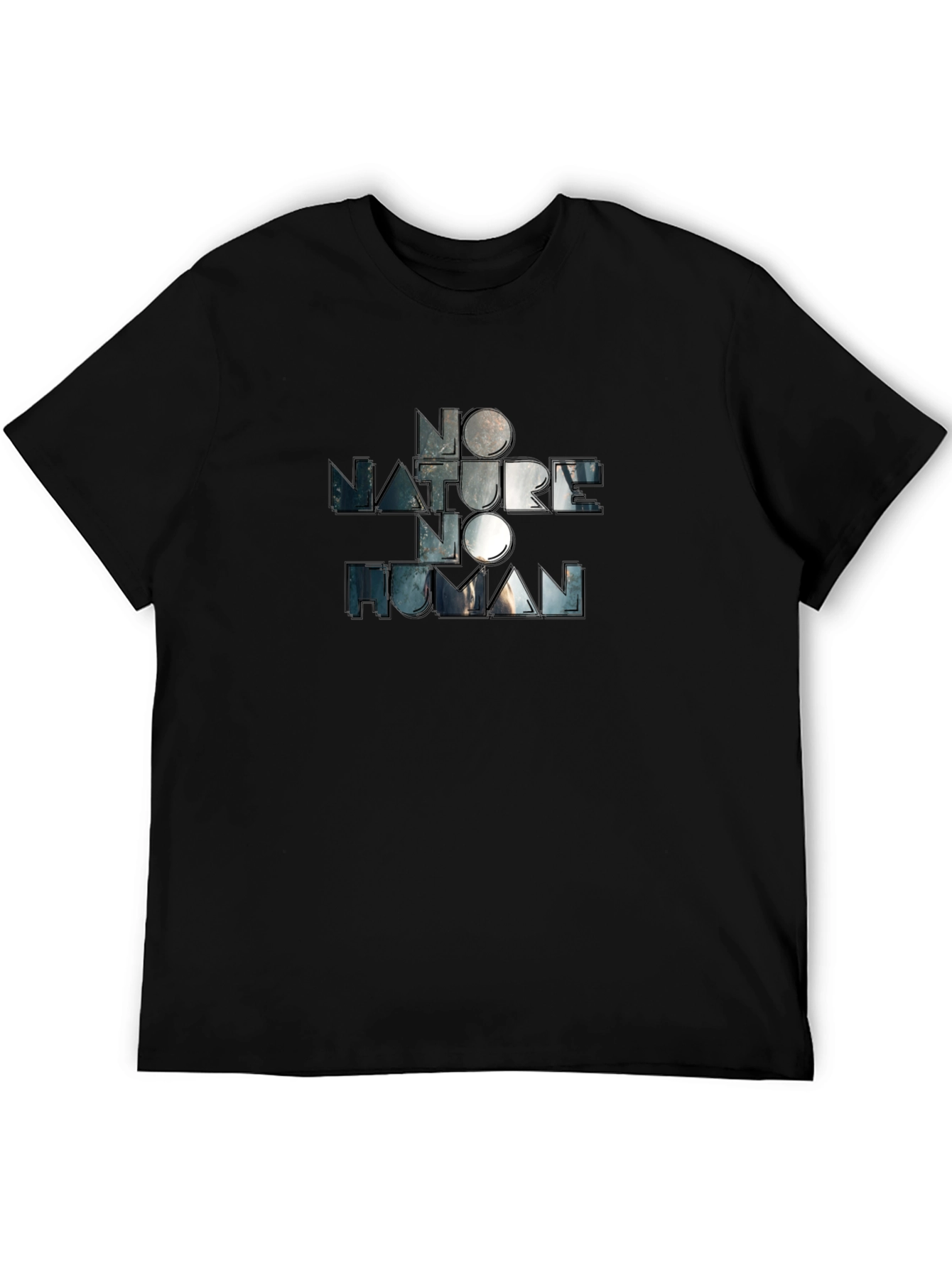 Black No Nature, No Human Graphic Tee - Black view 5
