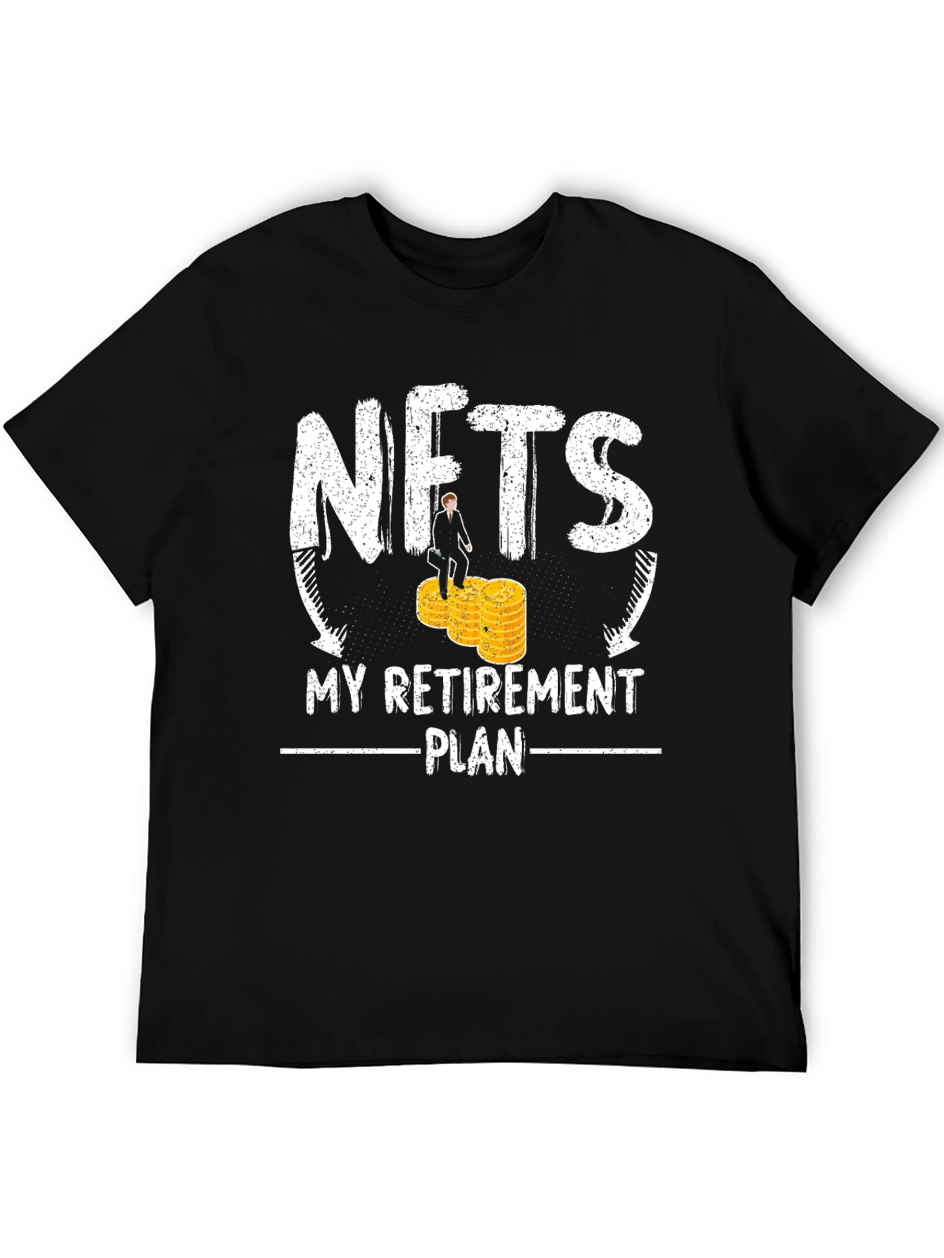 Black NFT Retirement Plan T-Shirt - Crypto Investor Tee view 5