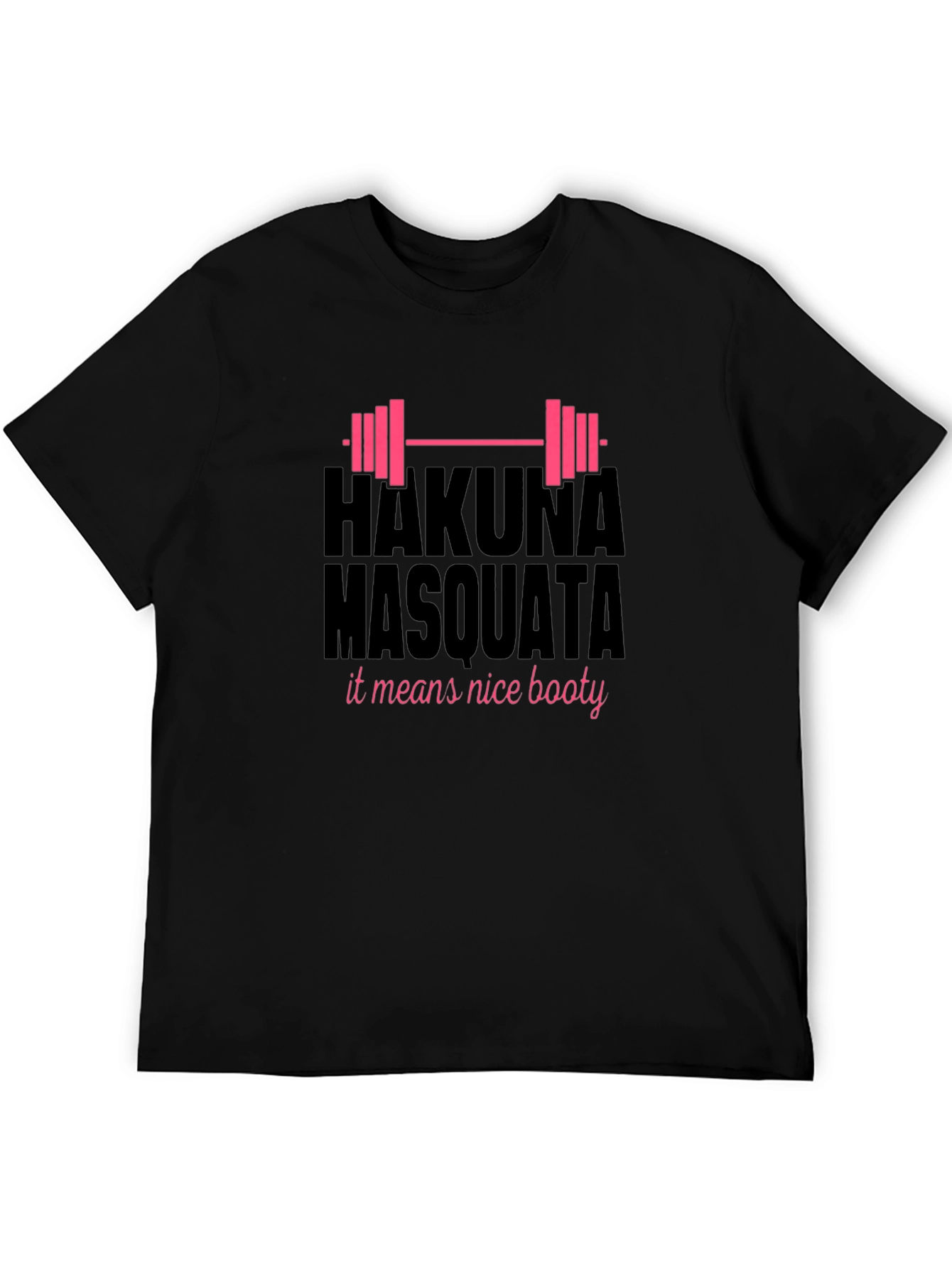 Black Hakuna Masquata Funny Gym T-Shirt view 5
