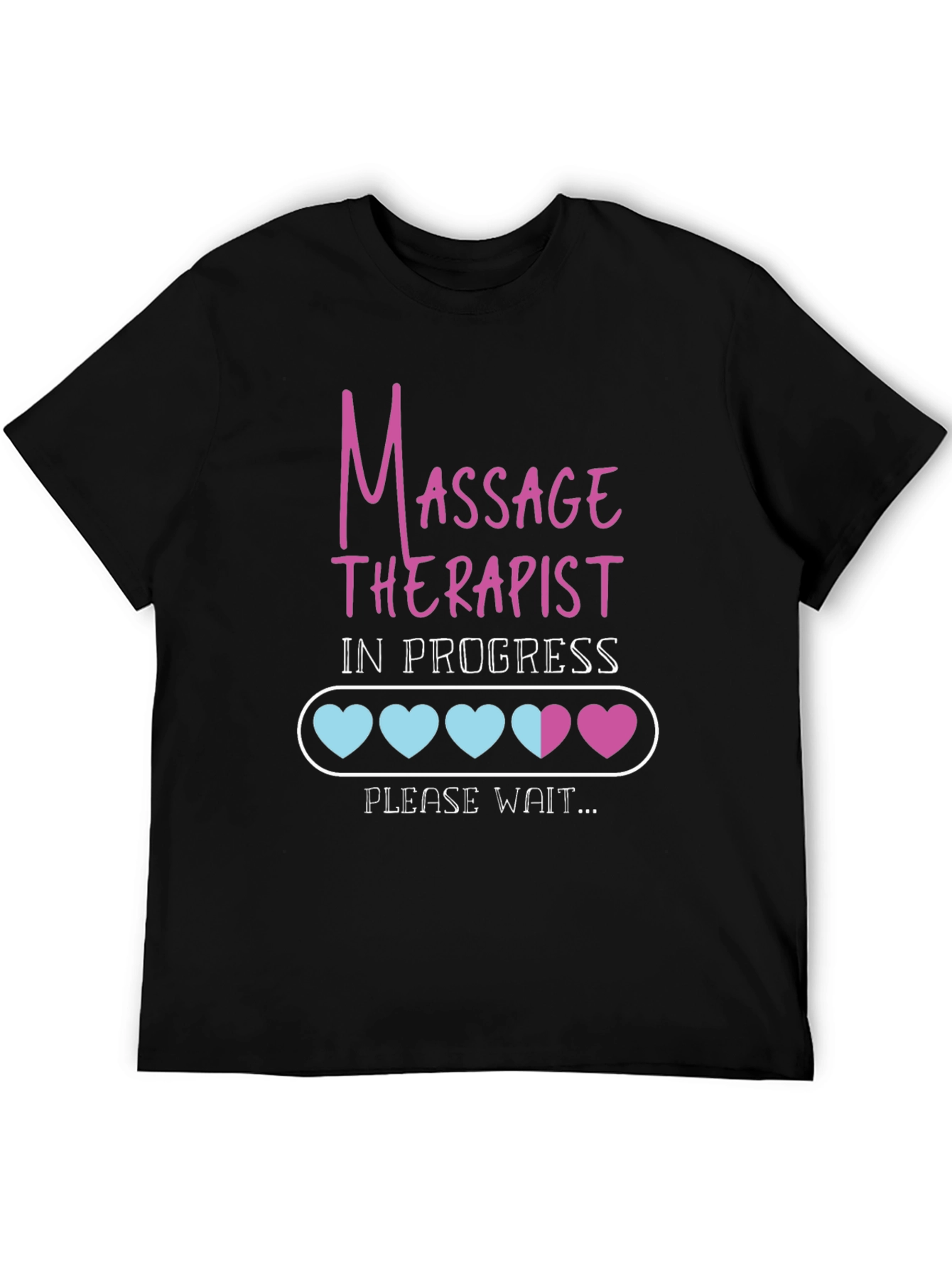 Black Massage Therapist in Progress Tee view 5