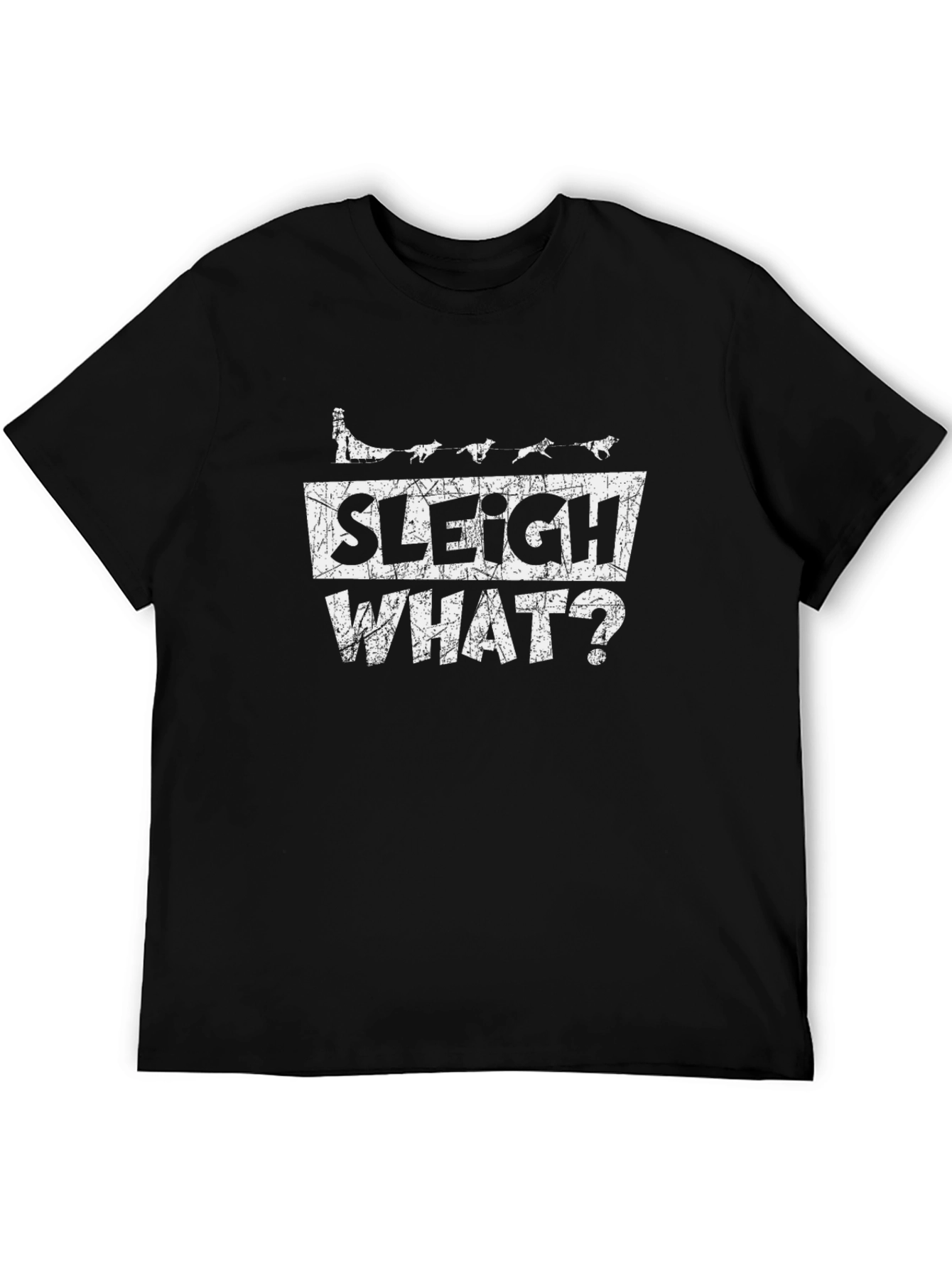 Black Sleigh What? Graphic T-Shirt - Black view 5