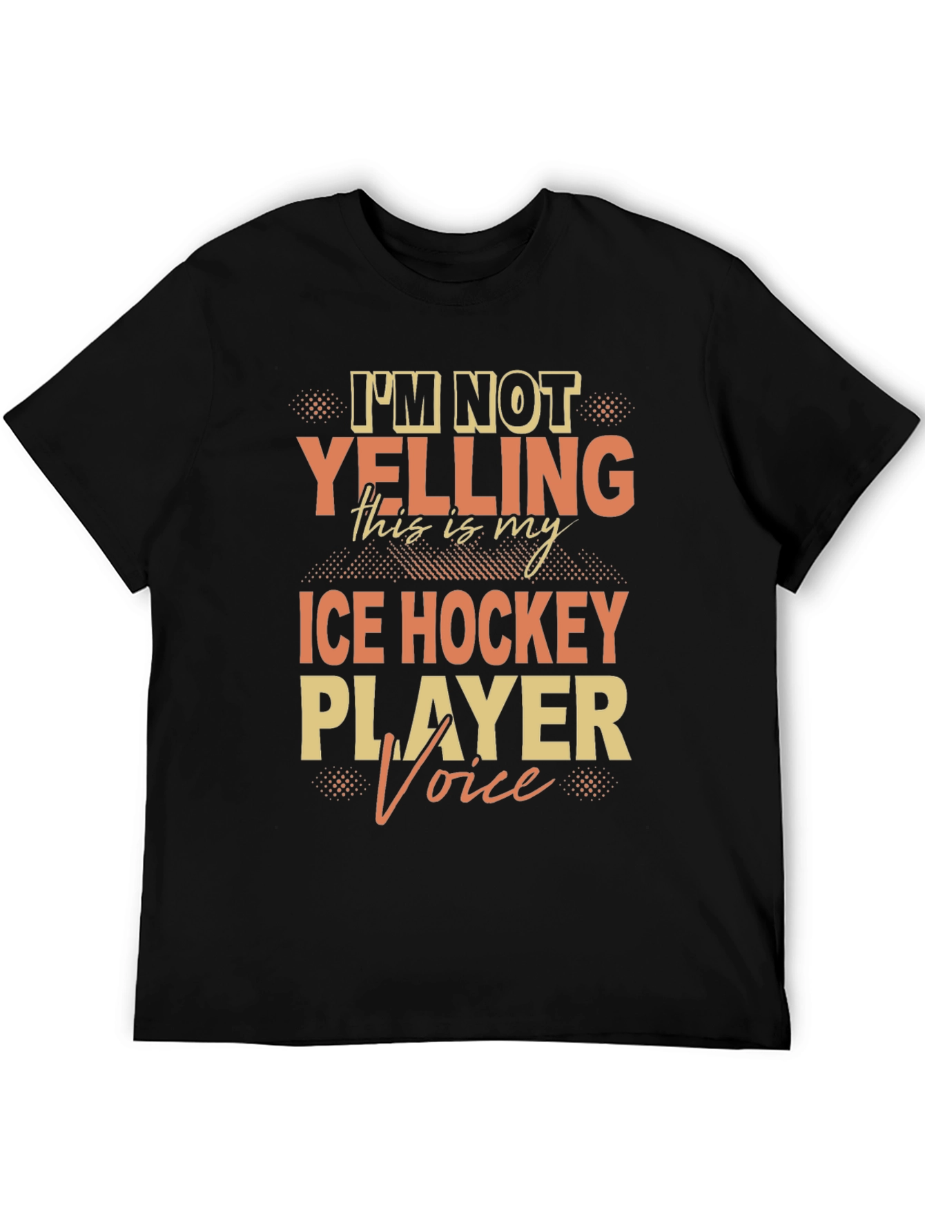 Black Ice Hockey Player Voice Tee - Novelty Graphic T-Shirt view 5