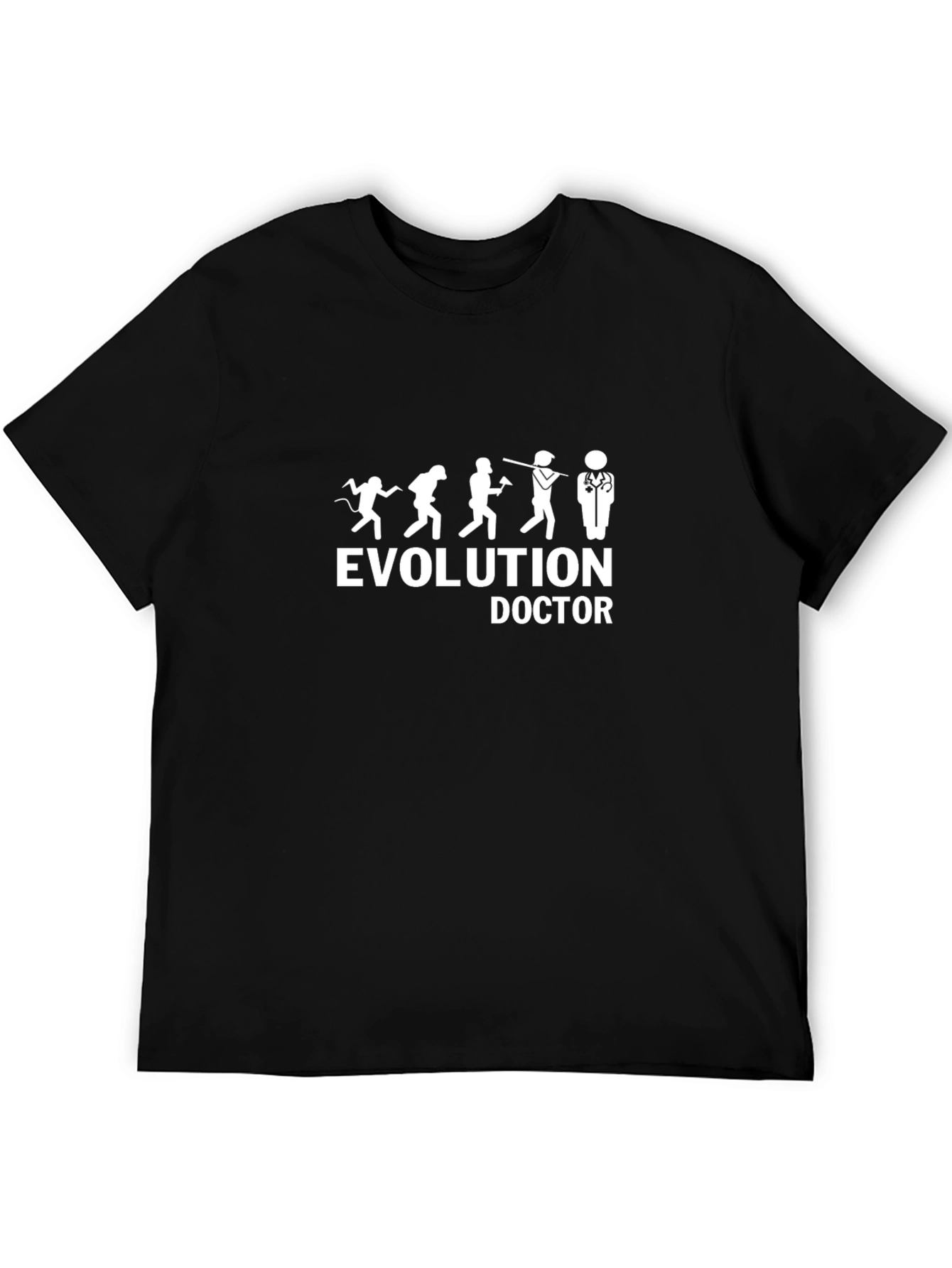 Black Evolution Doctor T-Shirt - Funny Medical Humor Tee view 5