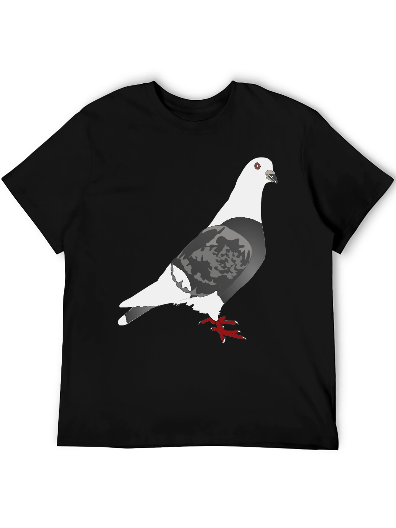 Black Pigeon Graphic Tee - Unique Bird Design Shirt view 5