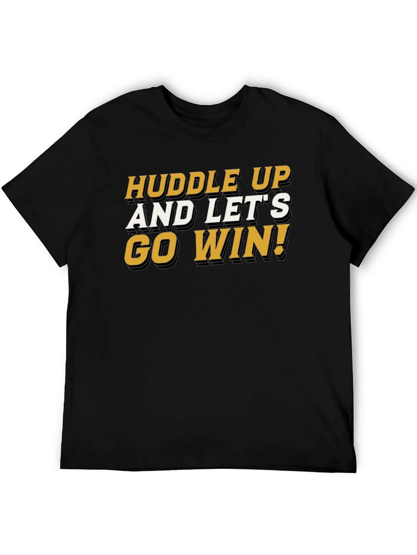 Black Huddle Up! Graphic Tee - Black Cotton Blend view 5