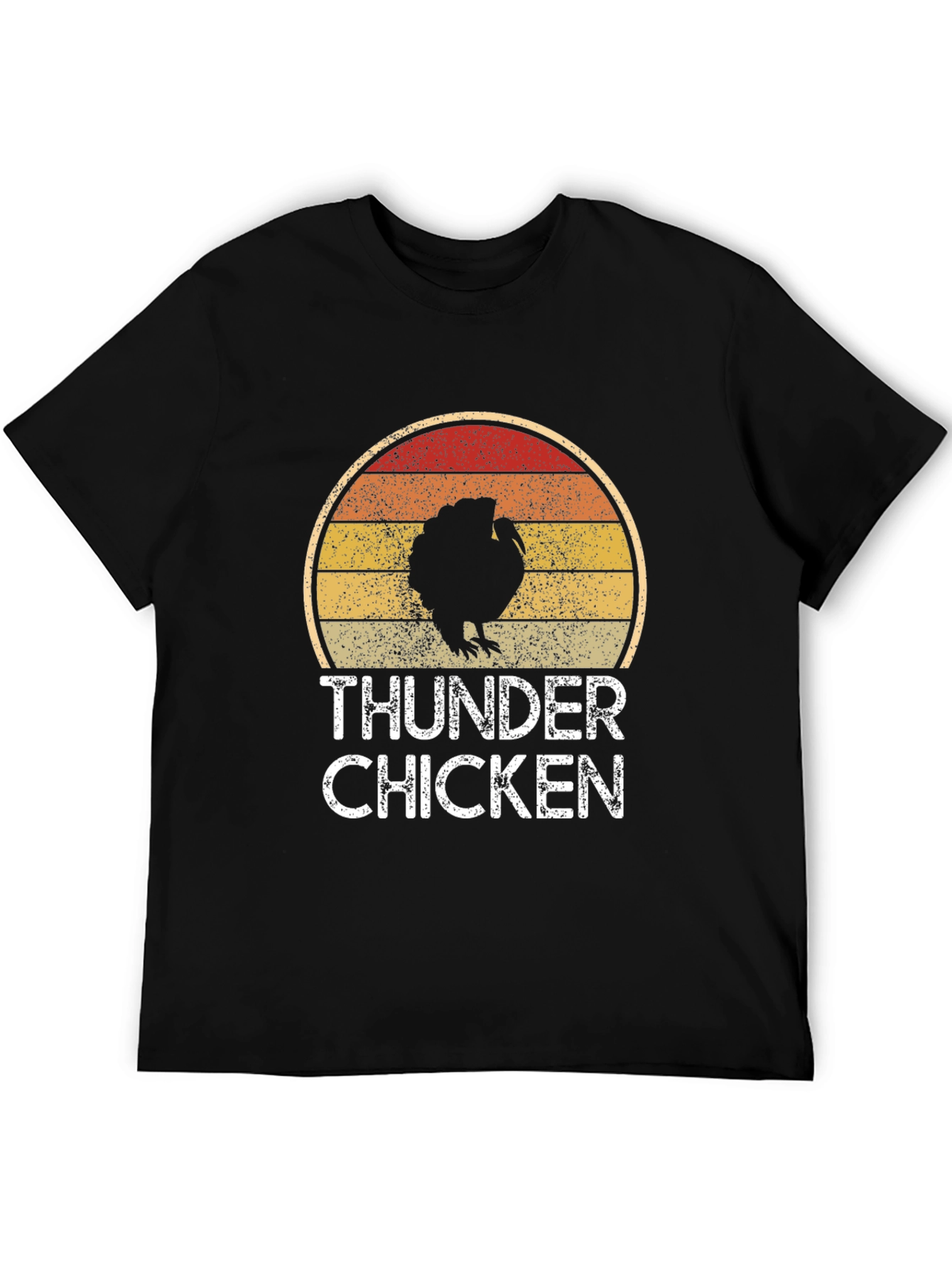 Black Thunder Chicken T-Shirt - Retro Turkey Design view 5